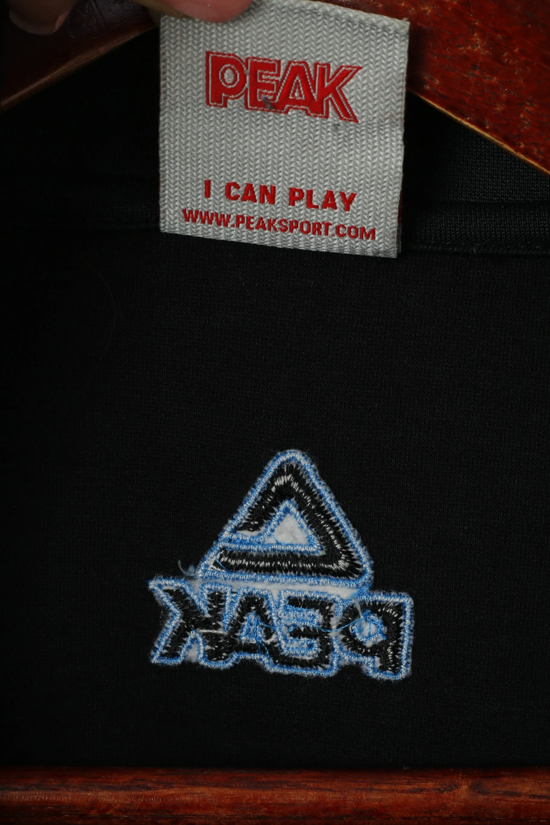 Fiba Peak Basketball Men 3XL (XL) Sweatshirt Black Shiny Full Zipper Sportswear Top