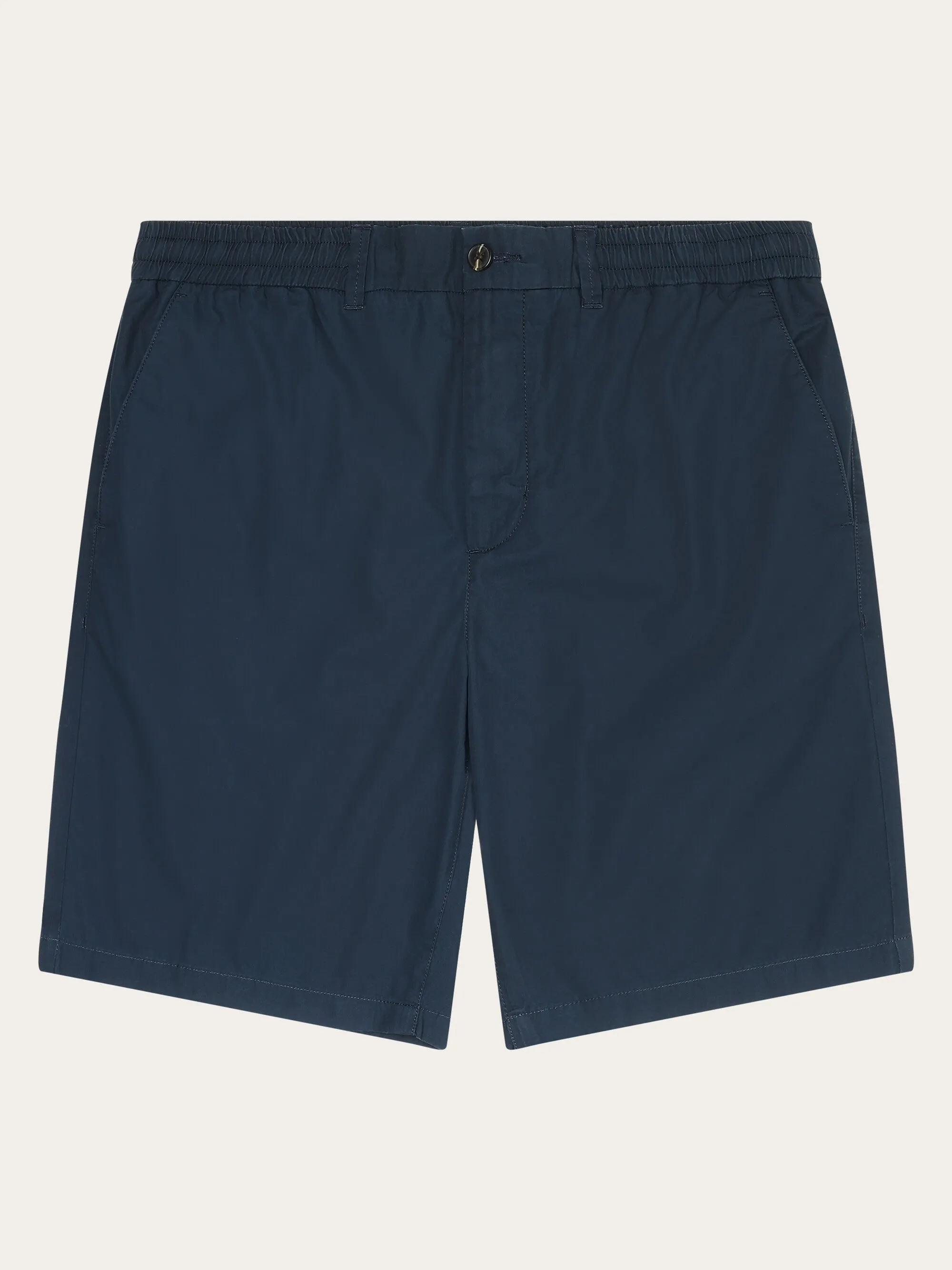 FIG loose poplin elastic waist string shorts - GOTS/Vegan - Total Eclipse Knowledge Cotton