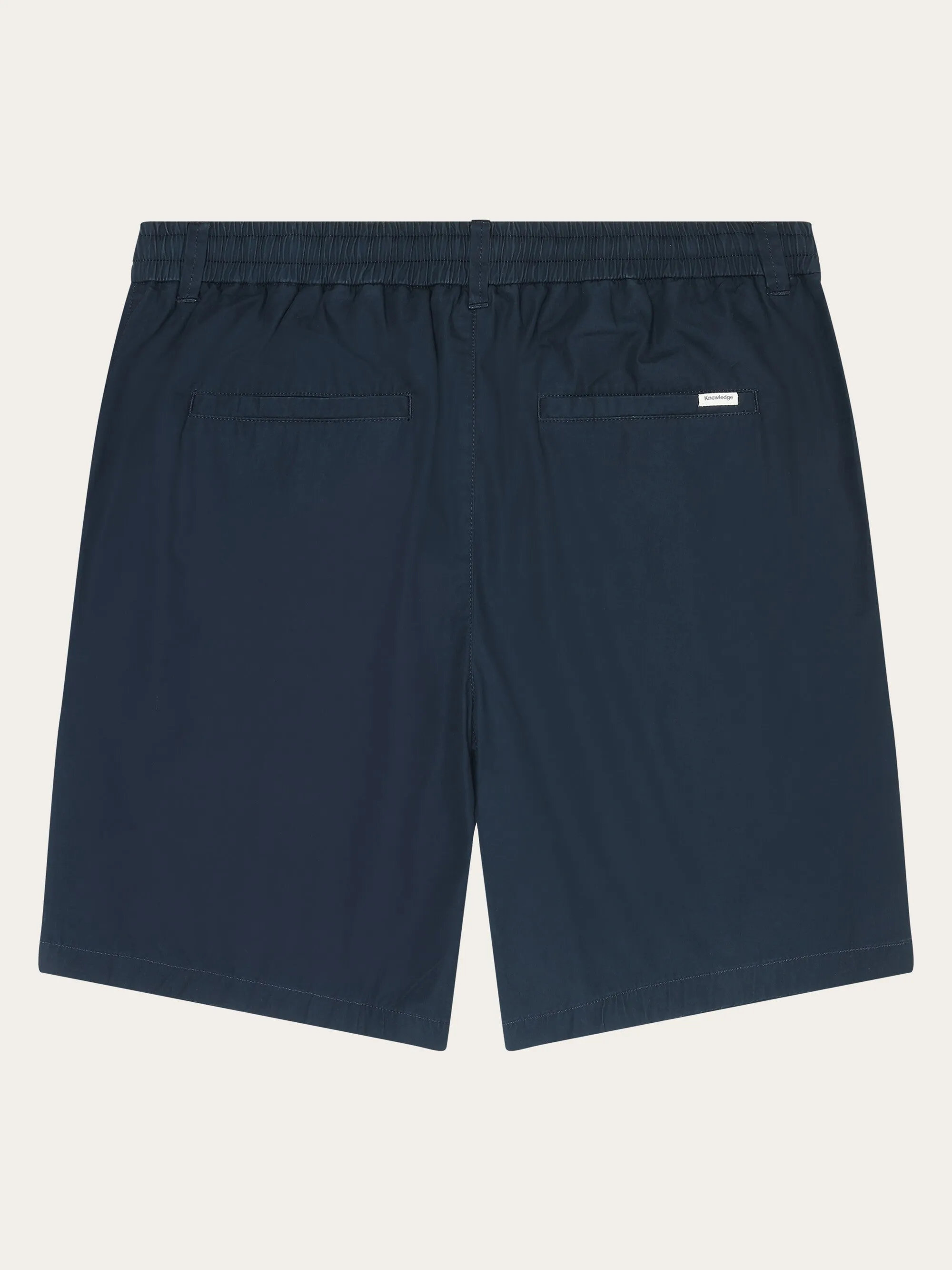 FIG loose poplin elastic waist string shorts - GOTS/Vegan - Total Eclipse Knowledge Cotton