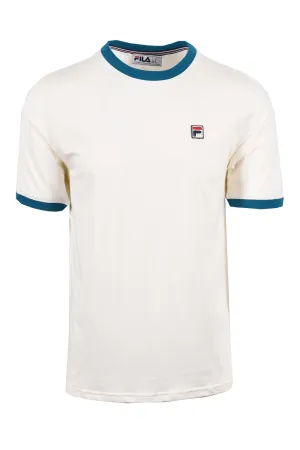 Fila Marconi Essential Ringer Tee Gardenia/Deep Lagoon