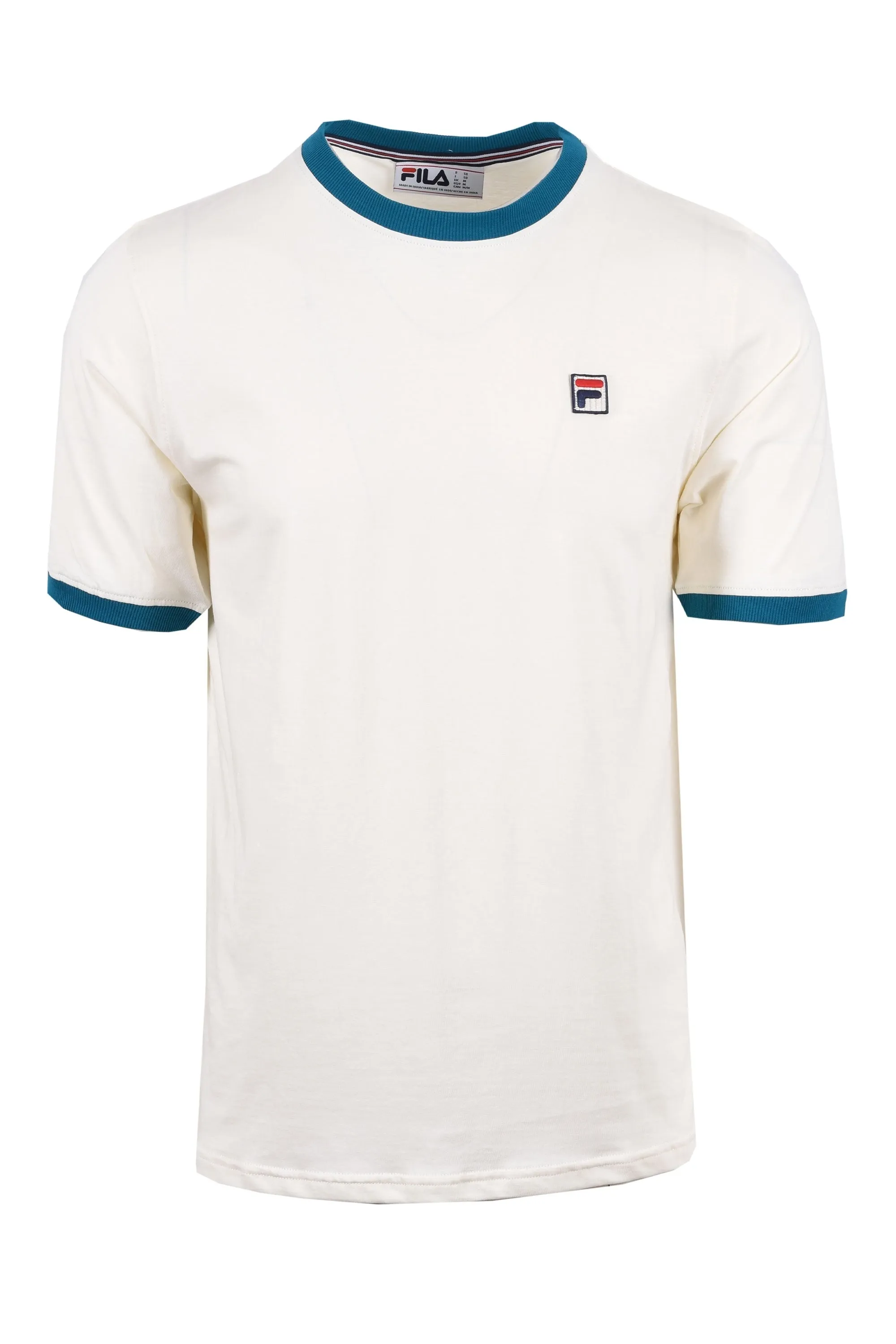 Fila Marconi Essential Ringer Tee Gardenia/Deep Lagoon