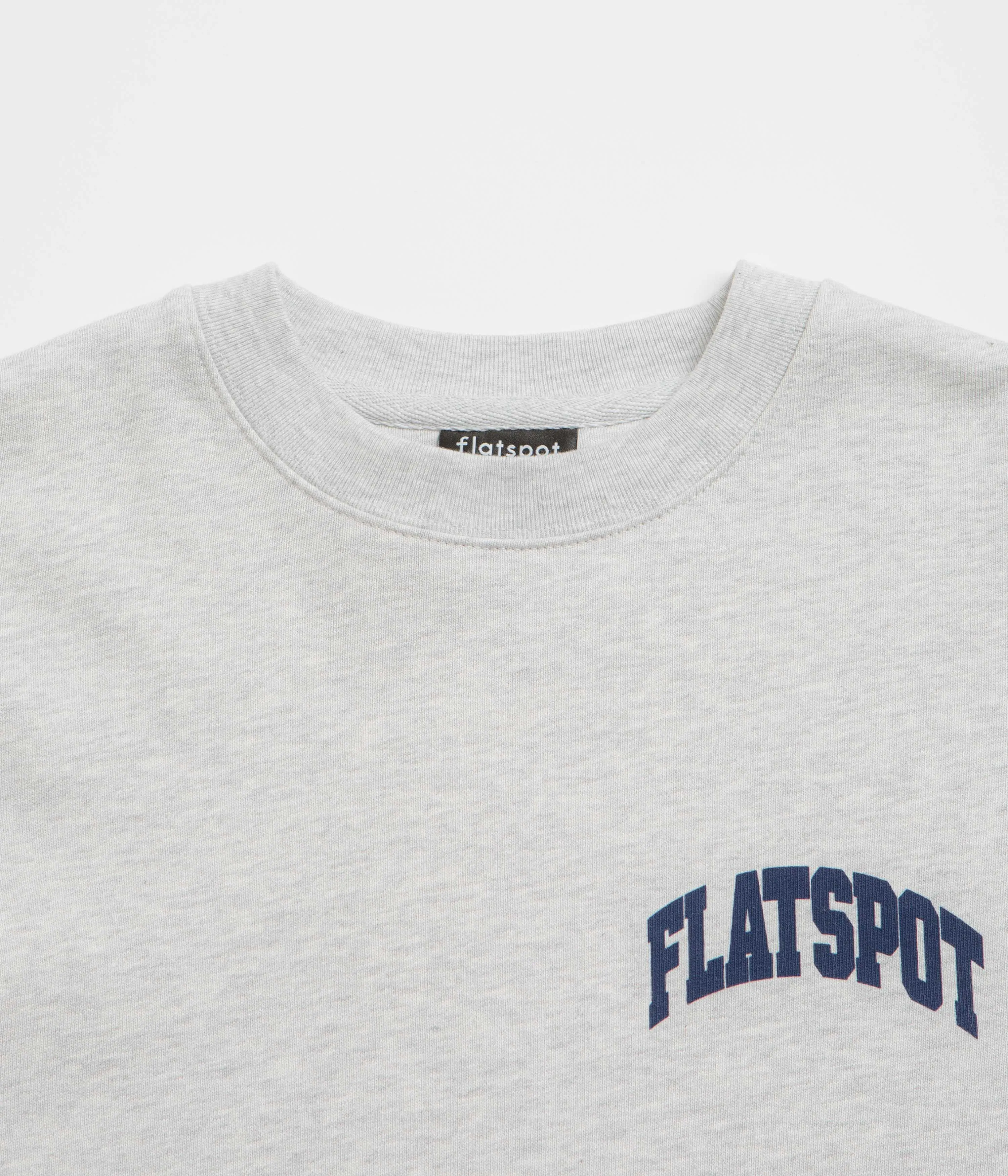 flatspot Collegiate Crewneck Sweatshirt - Cool Heather Grey