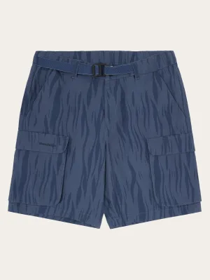 FLINT ripstop Northern Lights twill belt cargo shorts - GOTS/Vegan - Blue Knowledge Cotton