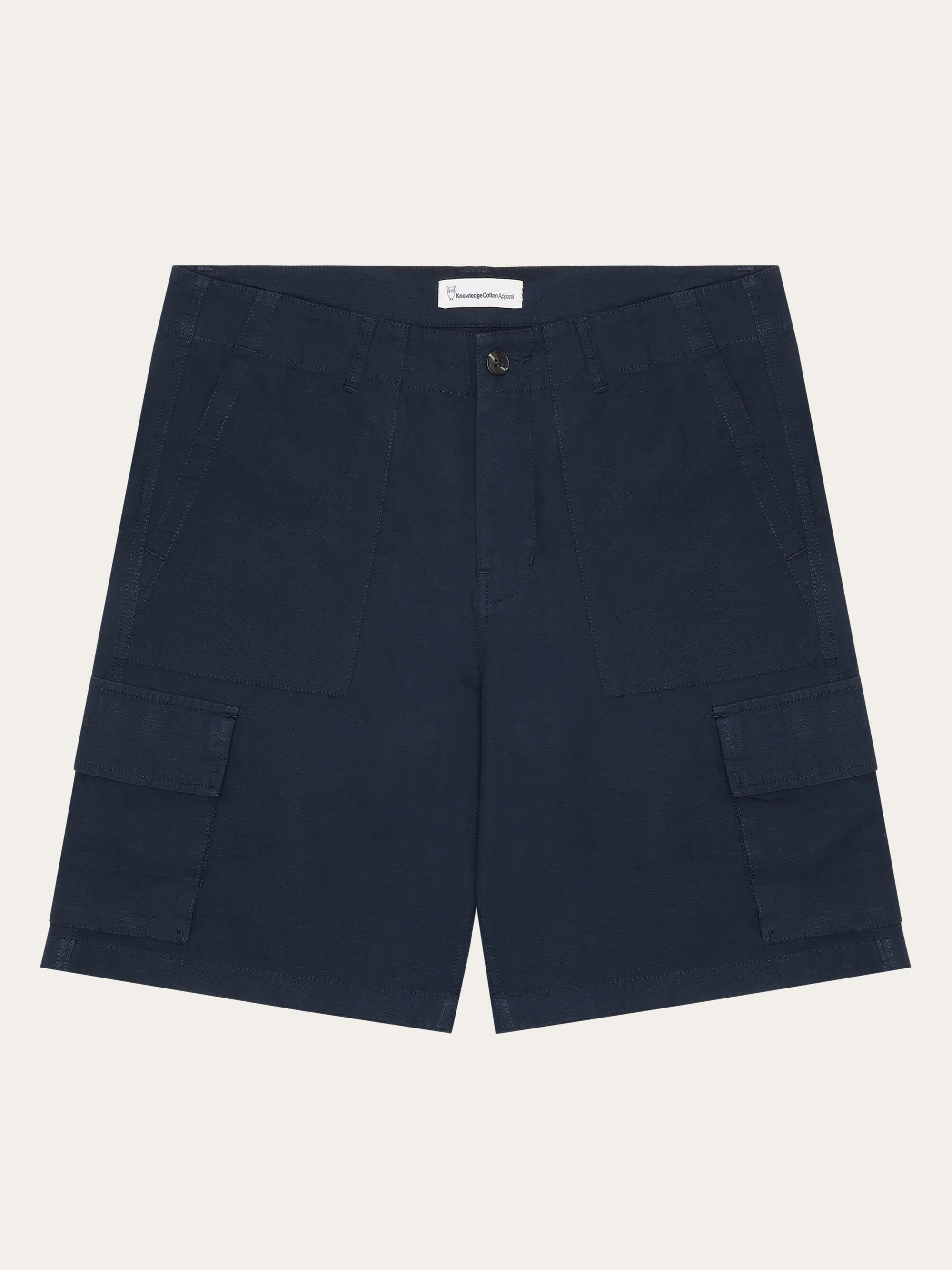 FLINT wide slub yarn shorts - GOTS/Vegan - Total Eclipse Knowledge Cotton