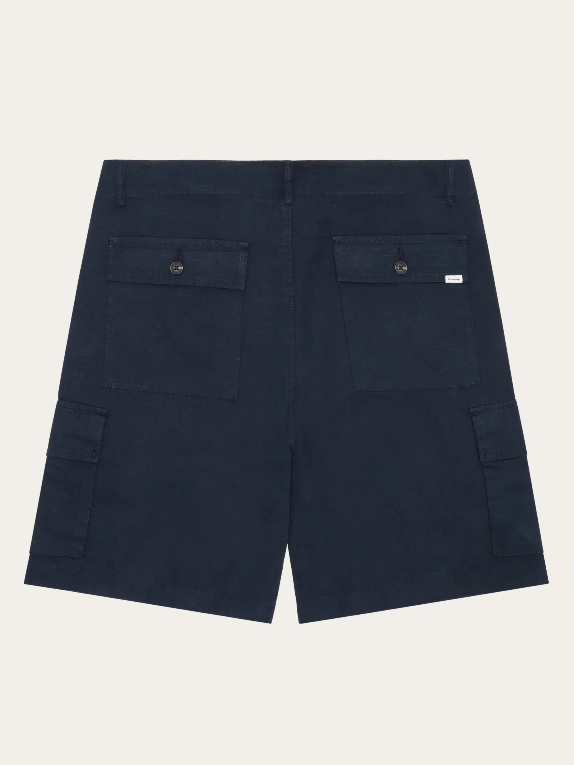 FLINT wide slub yarn shorts - GOTS/Vegan - Total Eclipse Knowledge Cotton