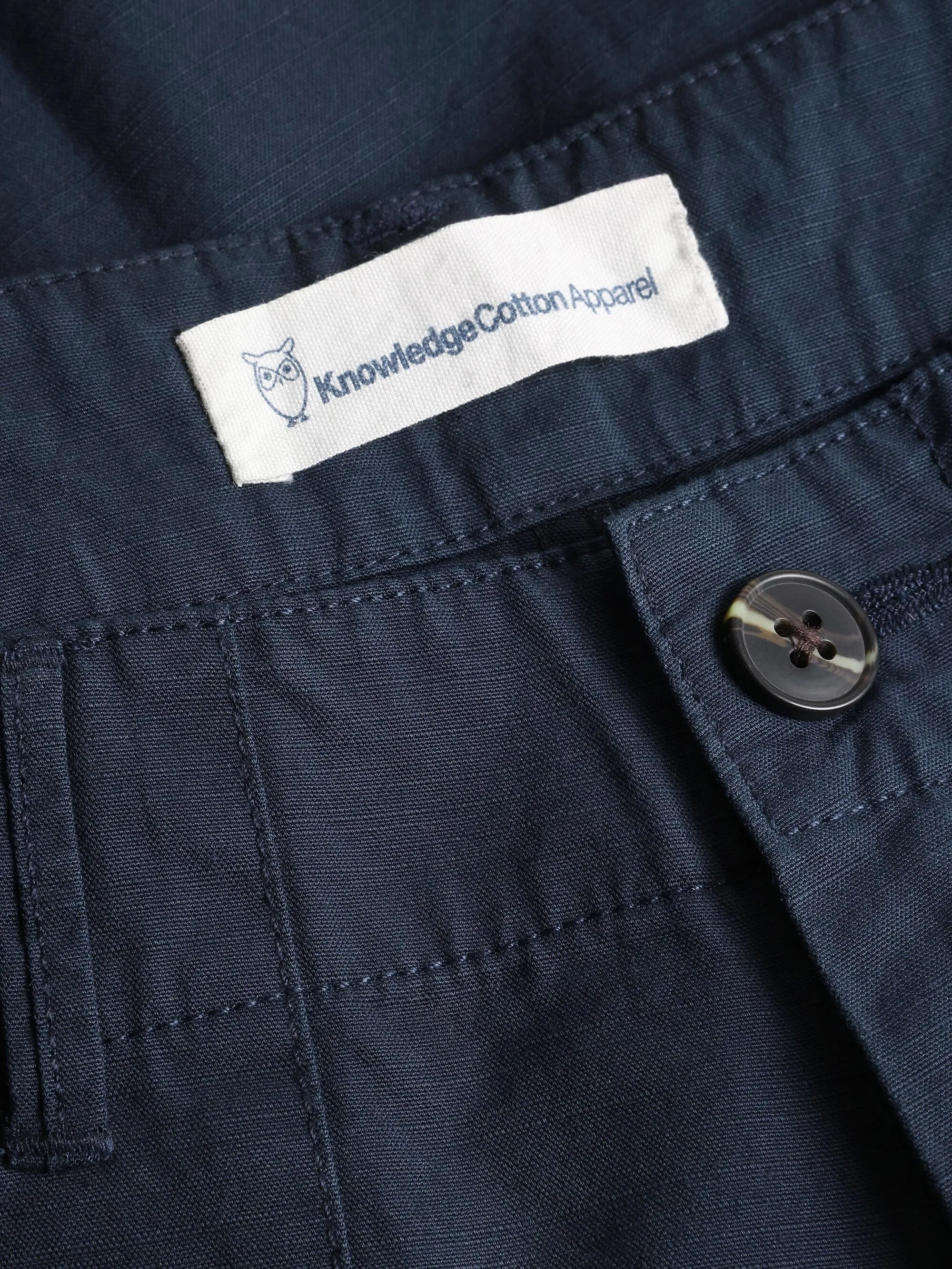 FLINT wide slub yarn shorts - GOTS/Vegan - Total Eclipse Knowledge Cotton