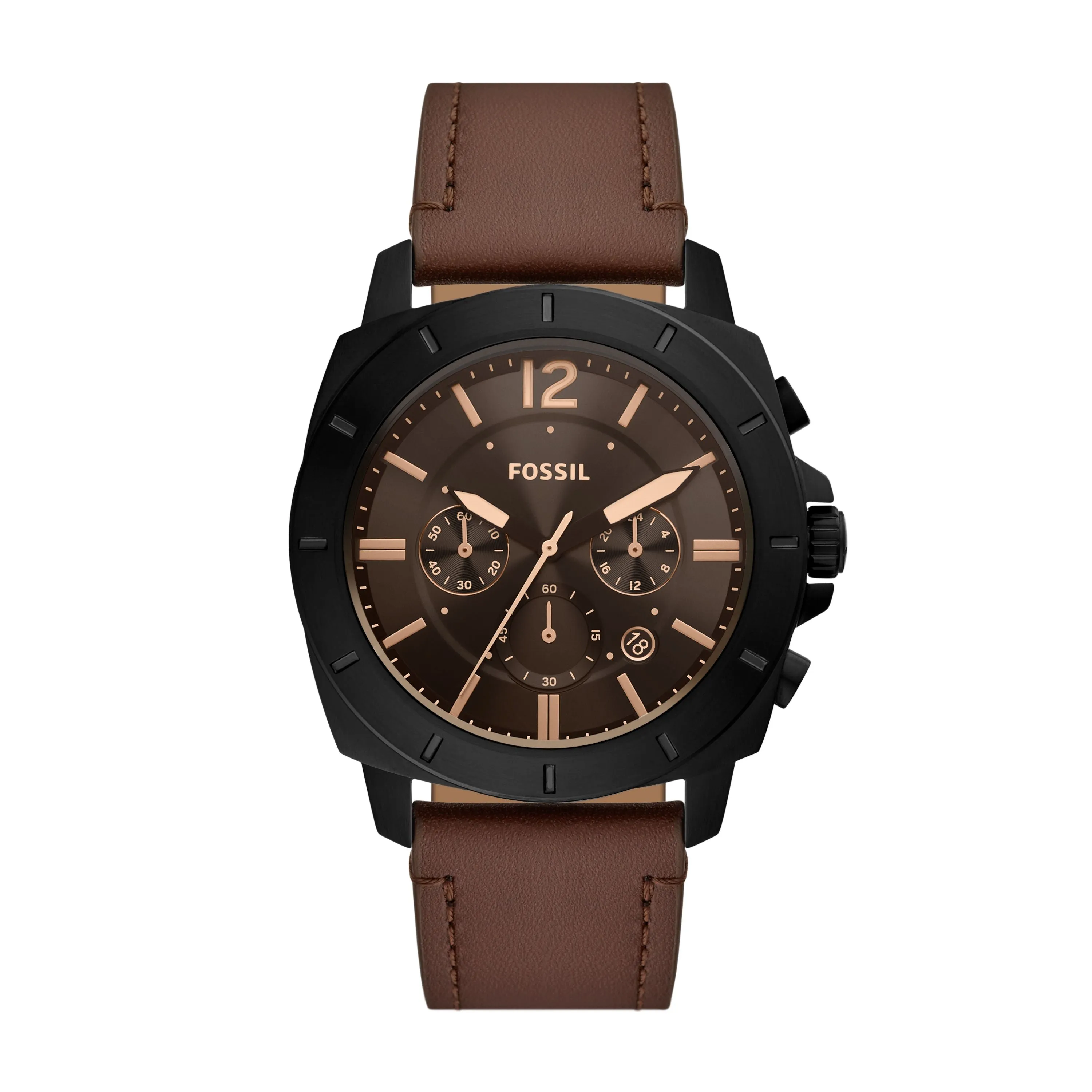 Fossil Men's Privateer Chronograph, Black Stainless Steel Watch