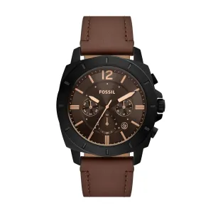 Fossil Men's Privateer Chronograph, Black Stainless Steel Watch