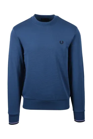 Fred Perry Crew Neck Sweatshirt Midnight Blue/Navy/Ultra Violet