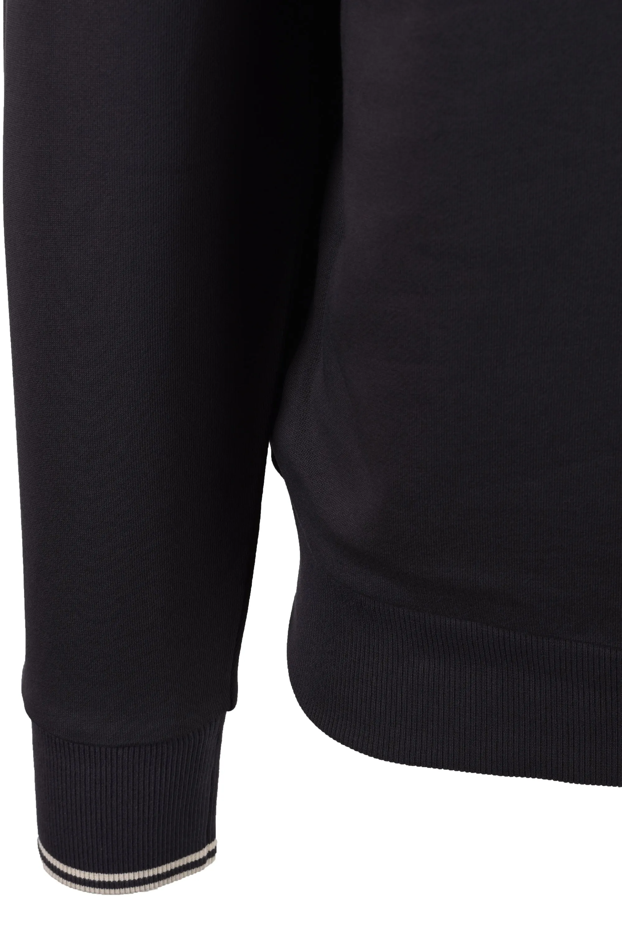 Fred Perry Half Zip Sweatshirt Anchor Grey/Oatmeal