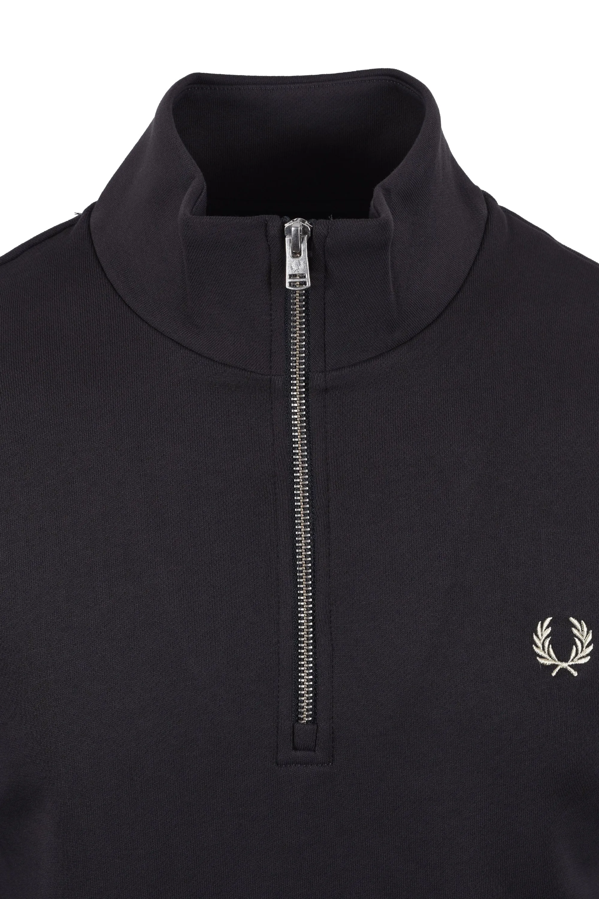 Fred Perry Half Zip Sweatshirt Anchor Grey/Oatmeal