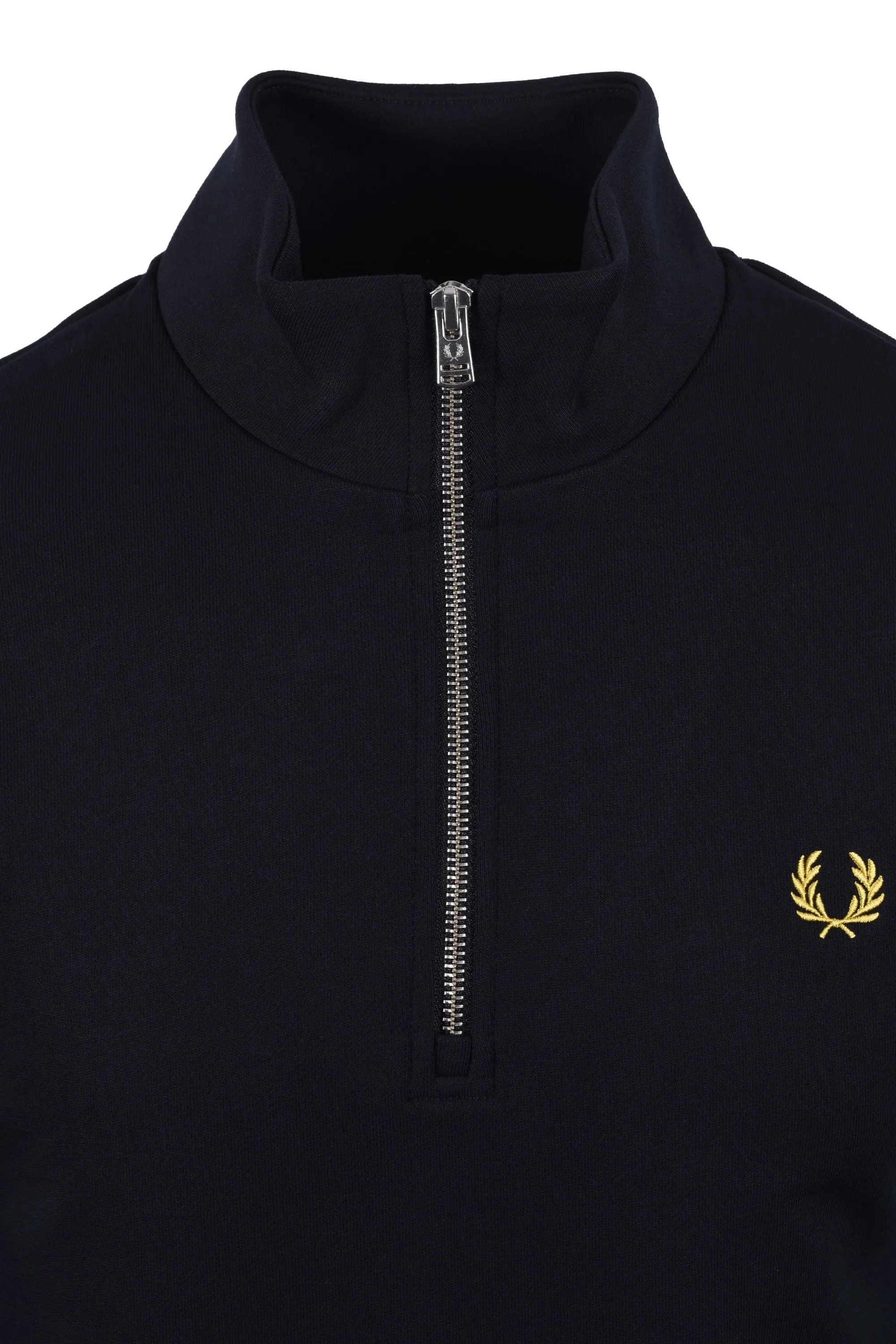Fred Perry Half Zip Sweatshirt Navy/Ecru/Honeycomb