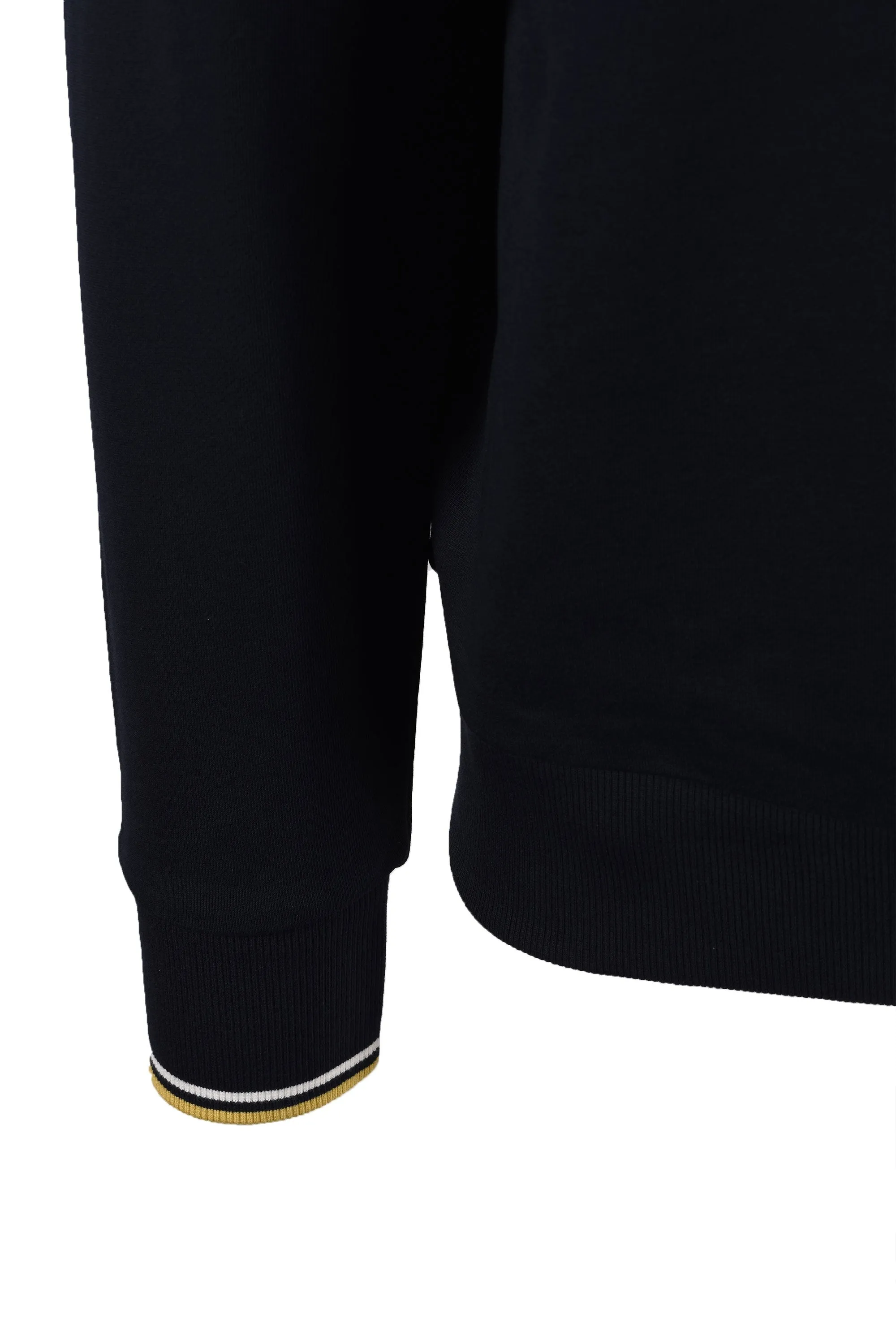 Fred Perry Half Zip Sweatshirt Navy/Ecru/Honeycomb