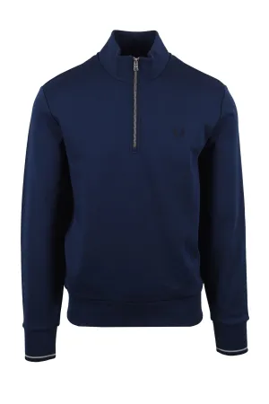 Fred Perry Half Zip Sweatshirt Tennis Blue