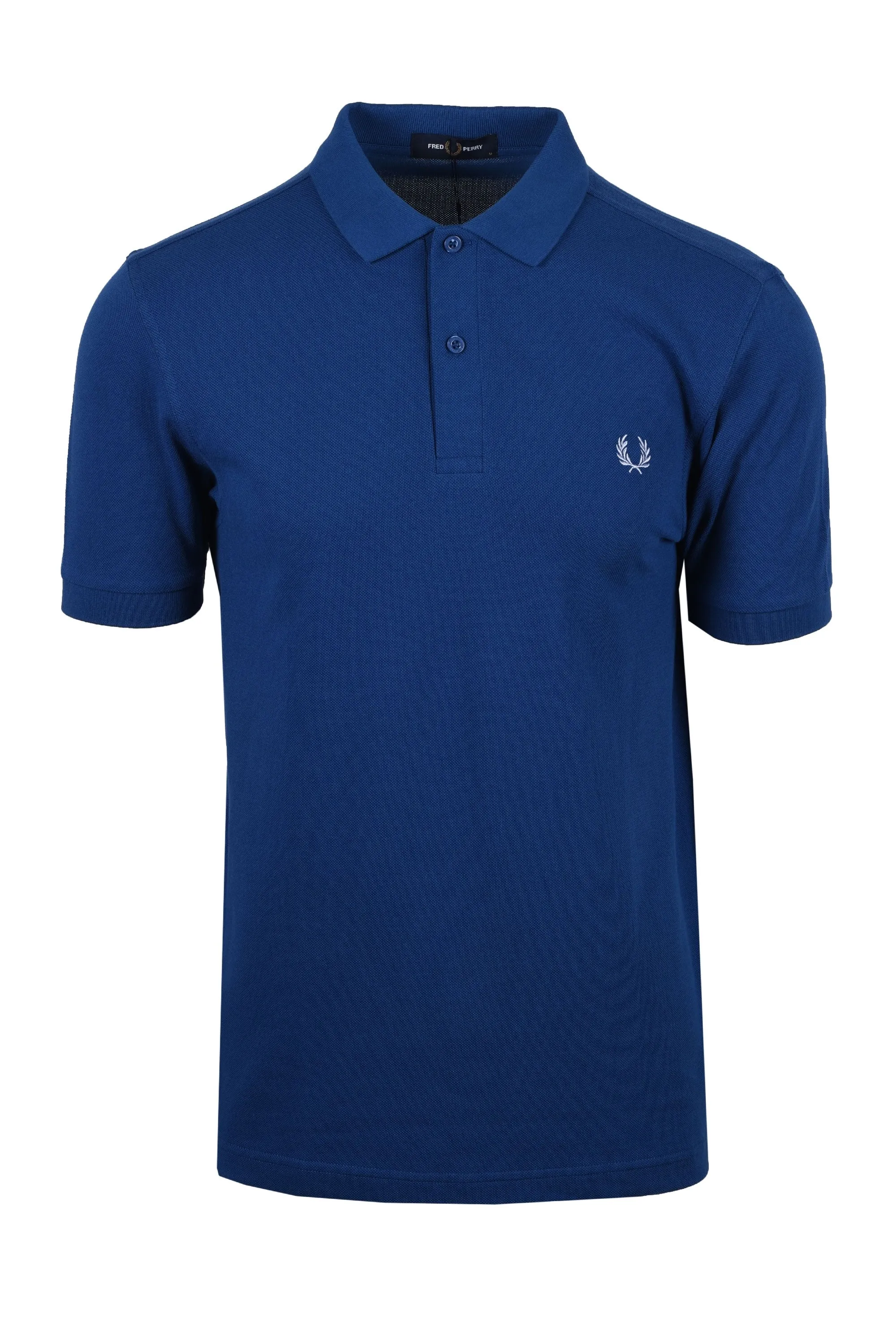 Fred Perry Plain Polo Shirt Shaded Cobalt/Light Smoke