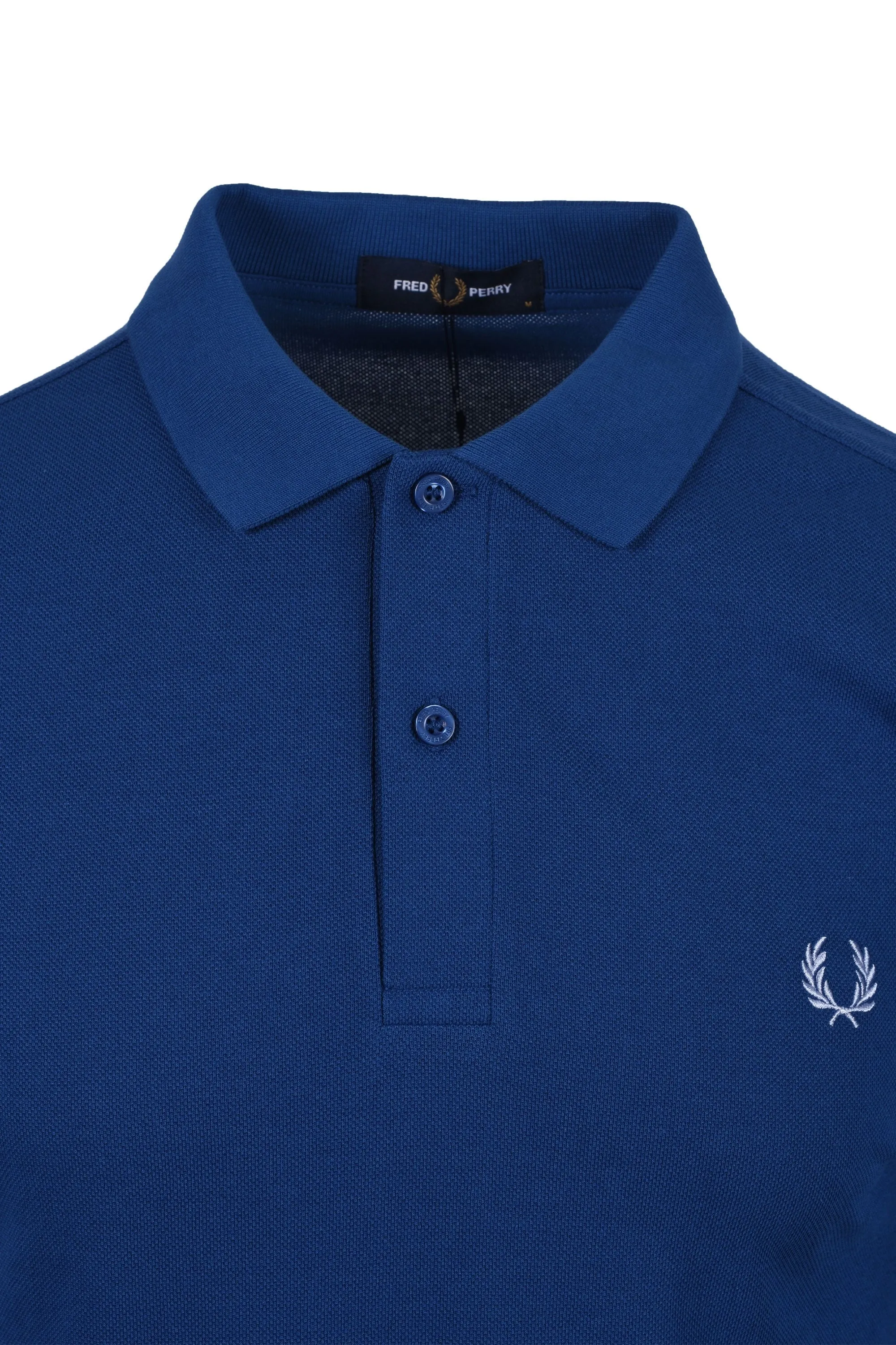 Fred Perry Plain Polo Shirt Shaded Cobalt/Light Smoke