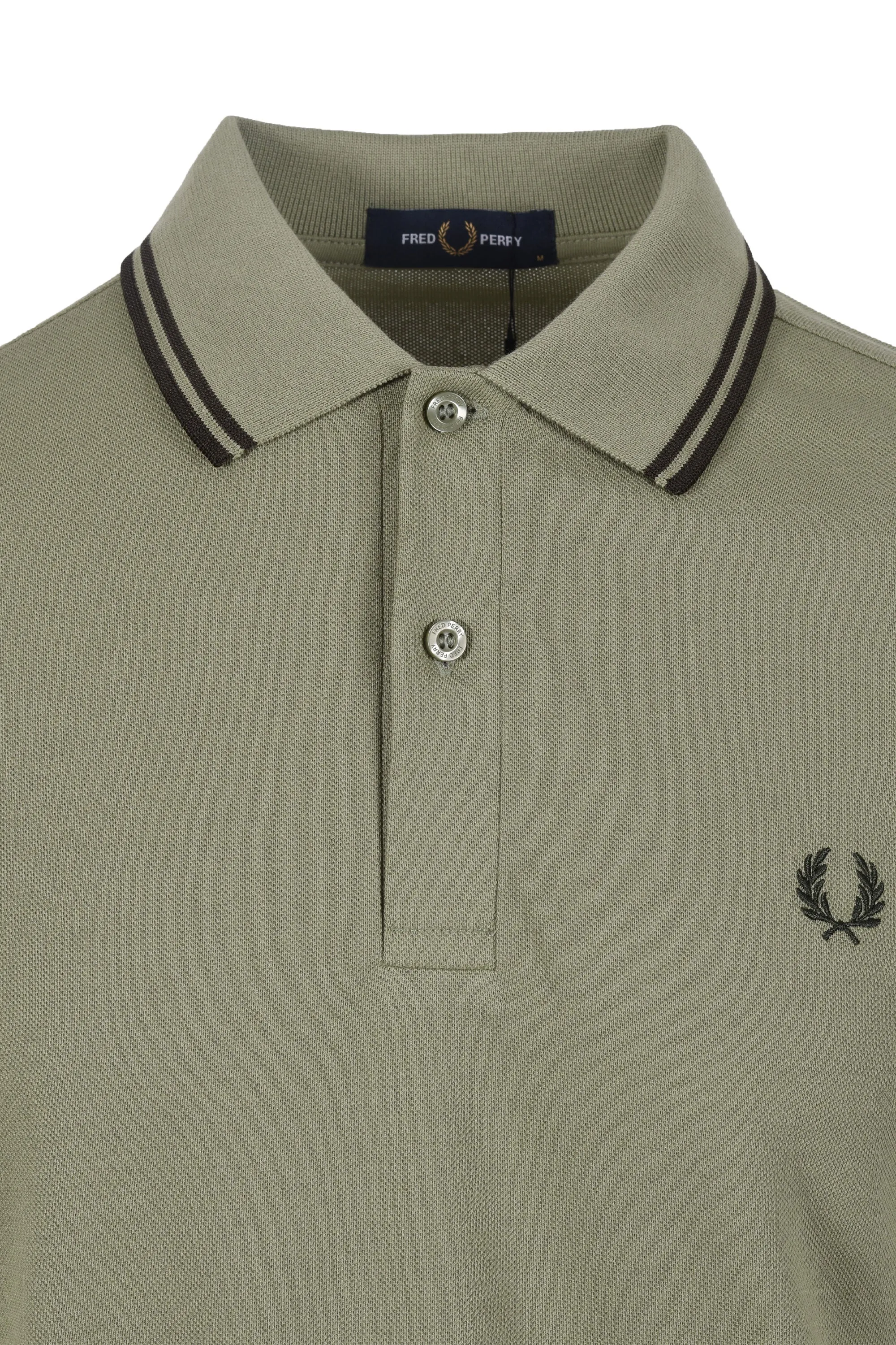 Fred Perry Twin Tipped Polo Olive Mint/Night Green