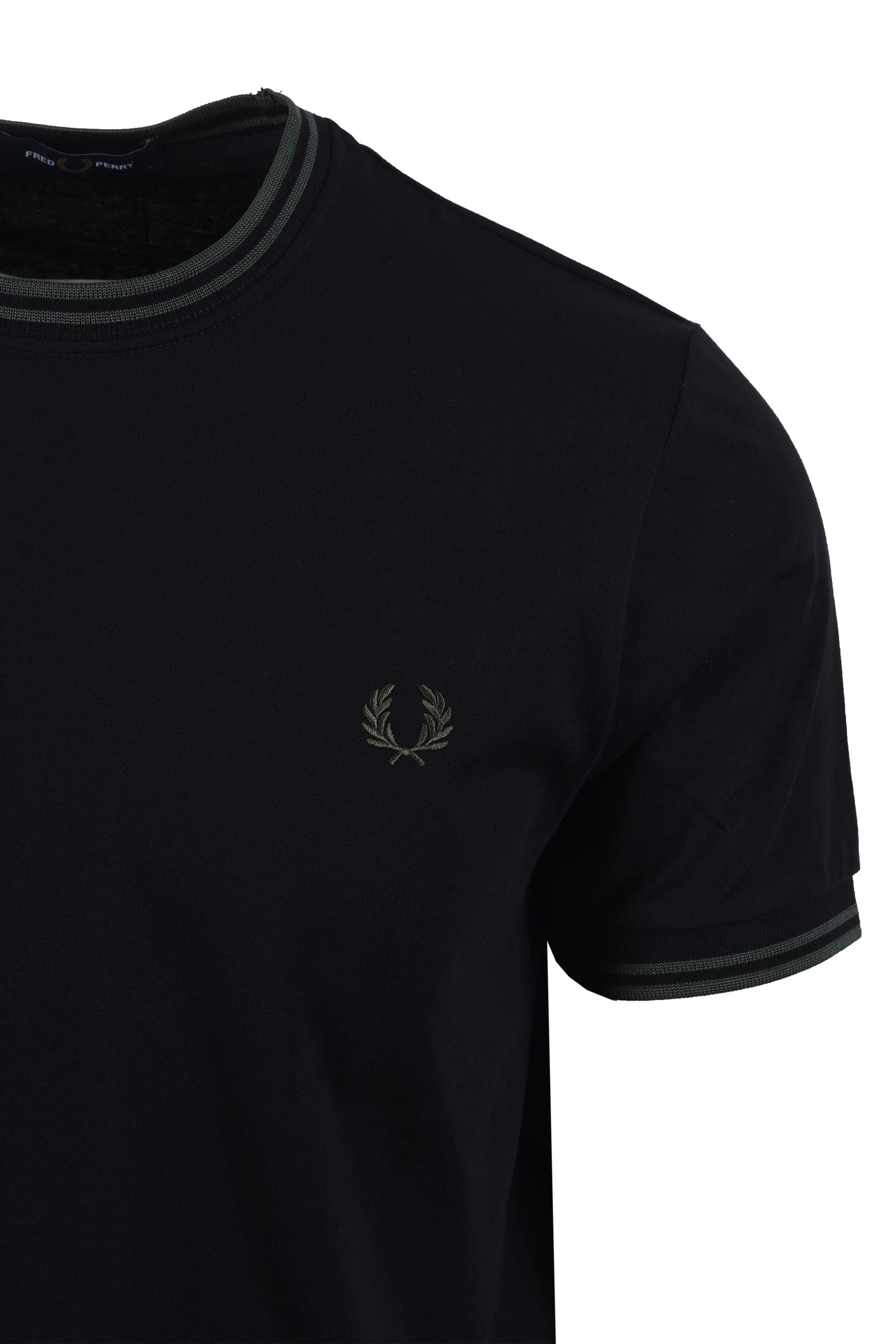 Fred Perry Twin Tipped T-shirt Black/Court Green