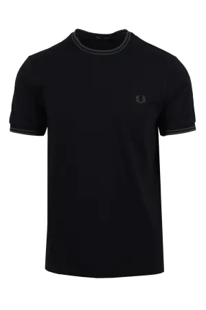 Fred Perry Twin Tipped T-shirt Black/Court Green