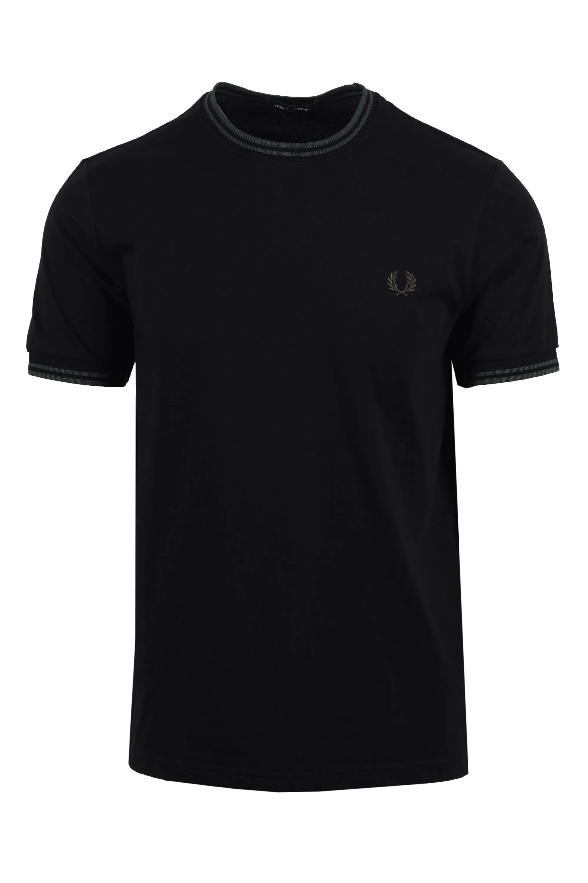 Fred Perry Twin Tipped T-shirt Black/Court Green