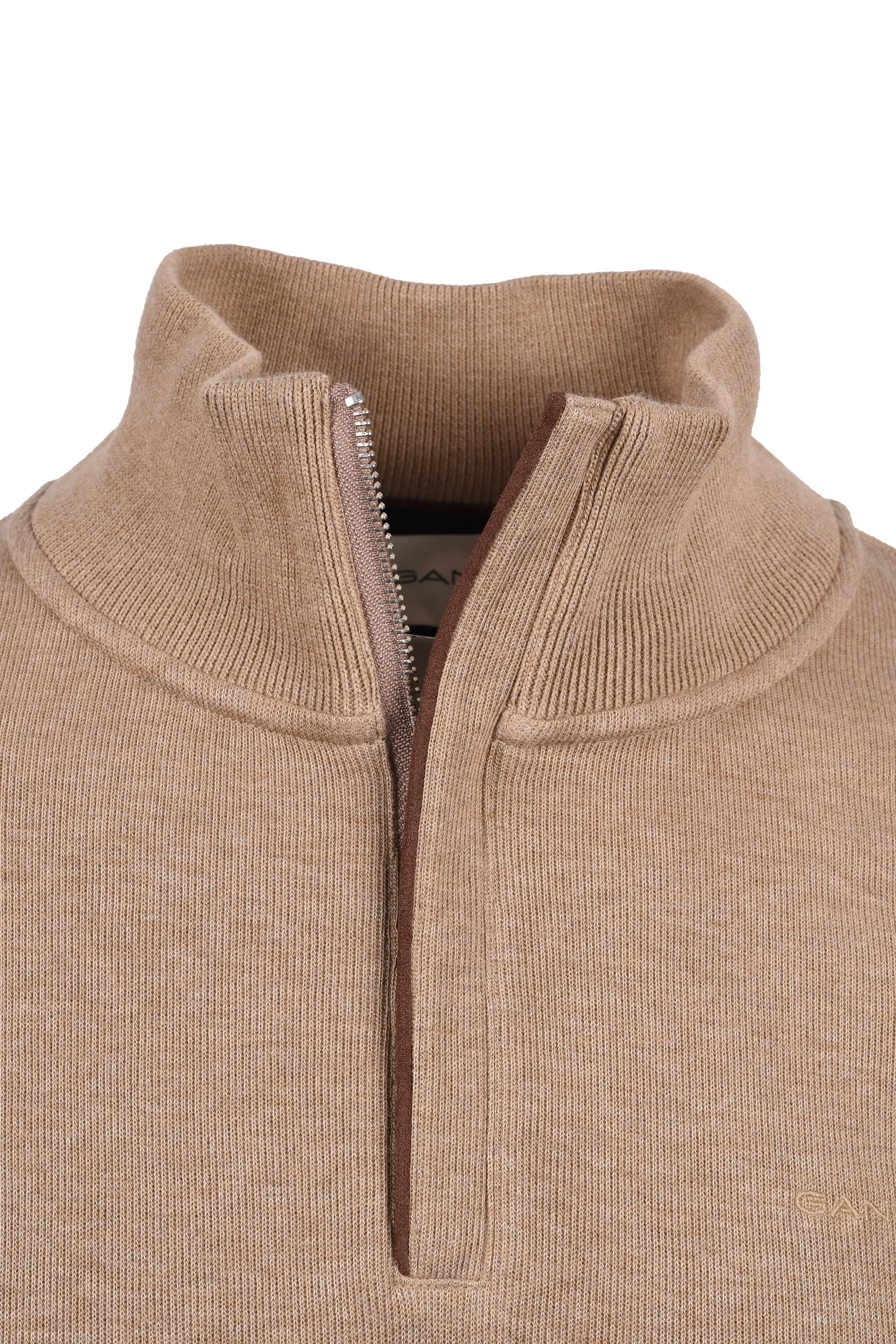Gant D1.sacker Rib Half Zip Khaki Mel