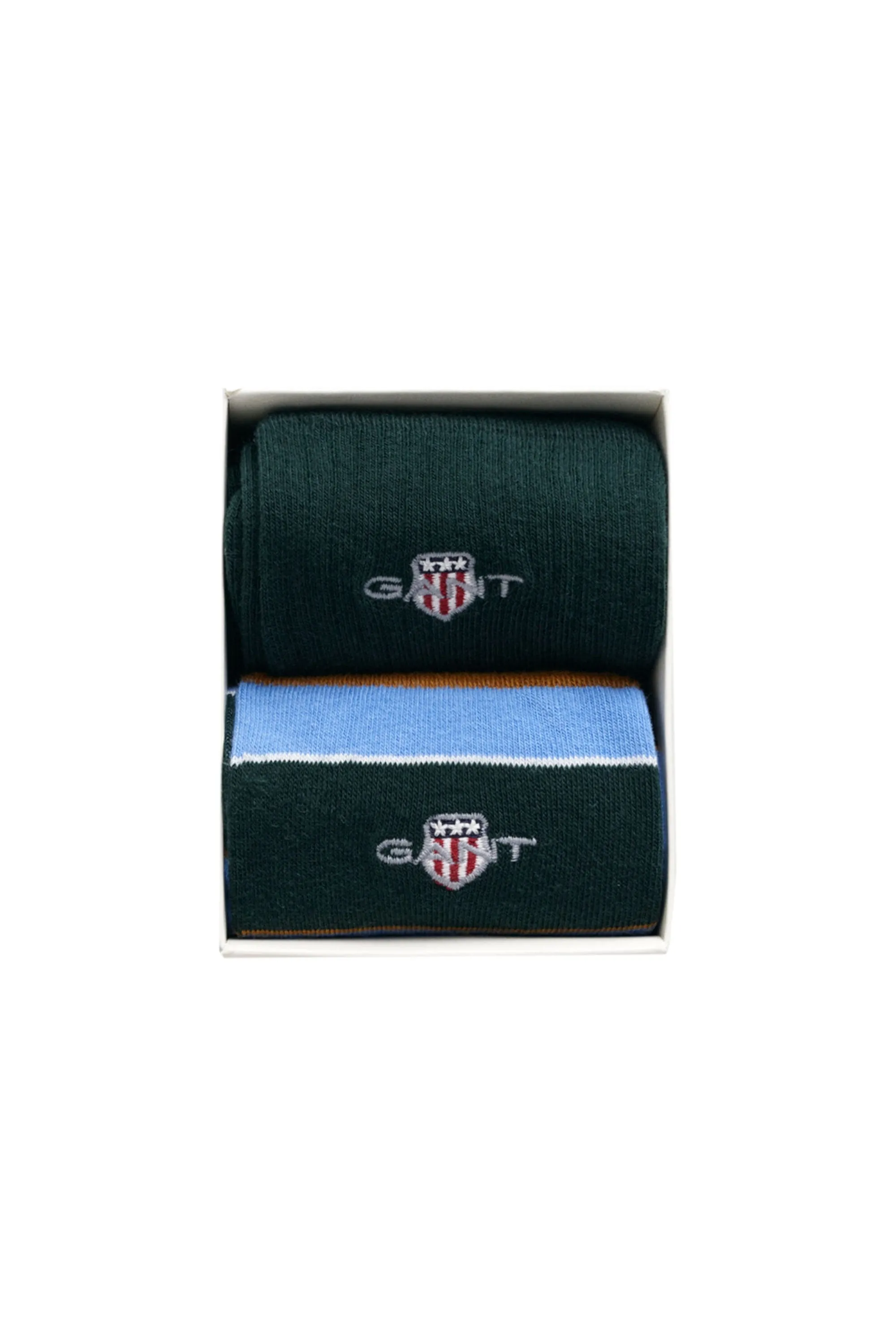 Gant Shield Rugger Stripe Socks 2 Pack Clear Sky