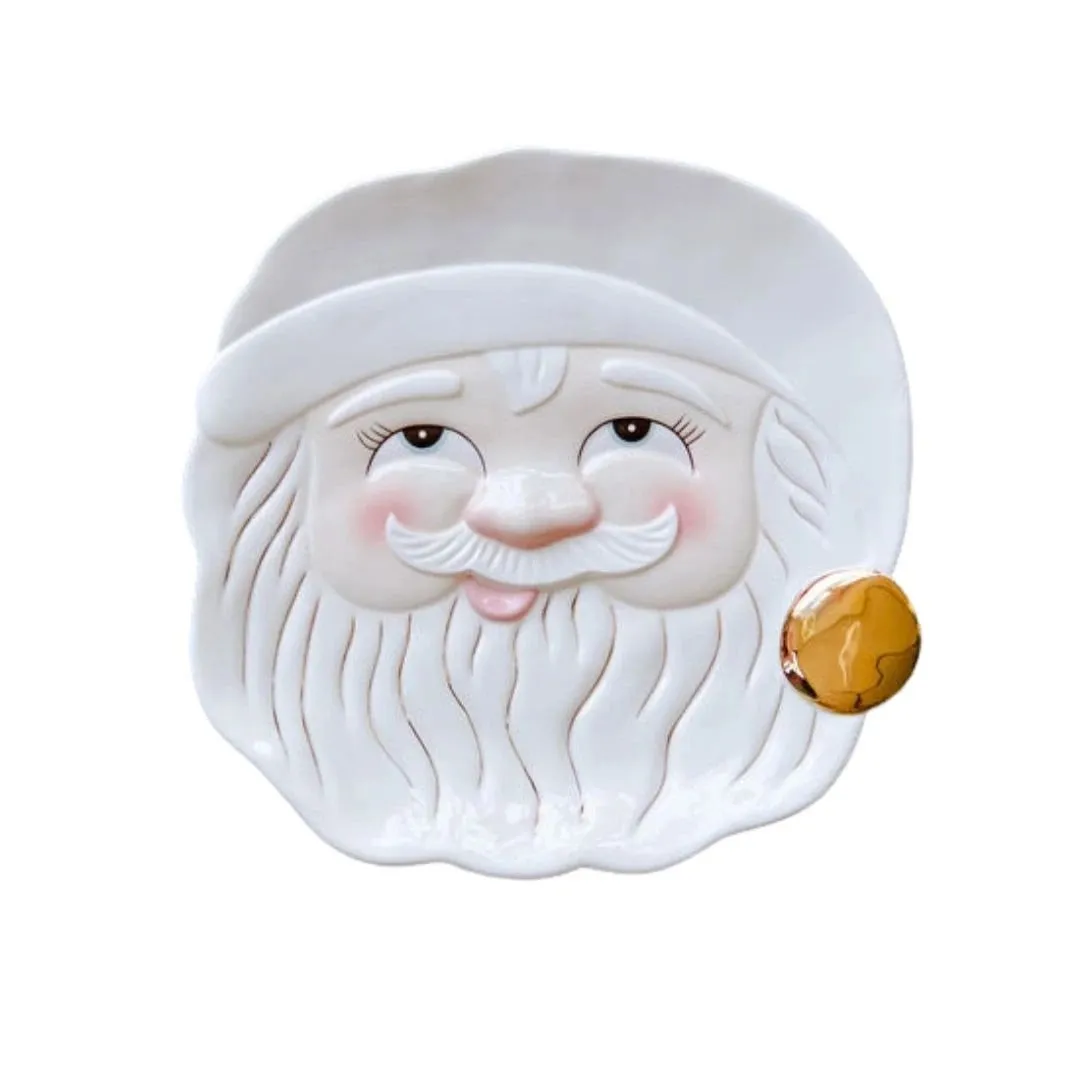 Glitterville Papa Noel Cookie Plates