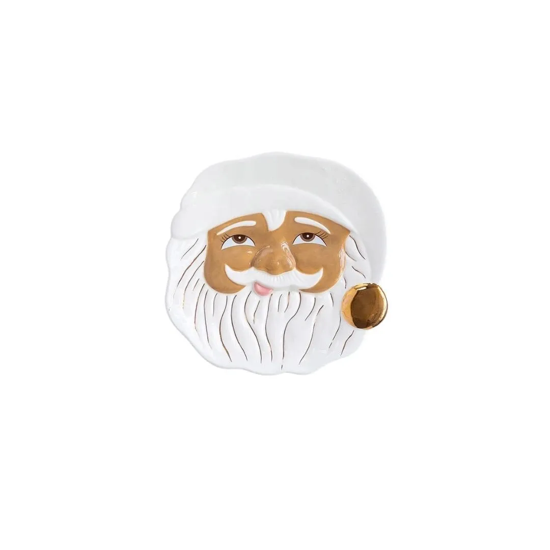 Glitterville Papa Noel Cookie Plates