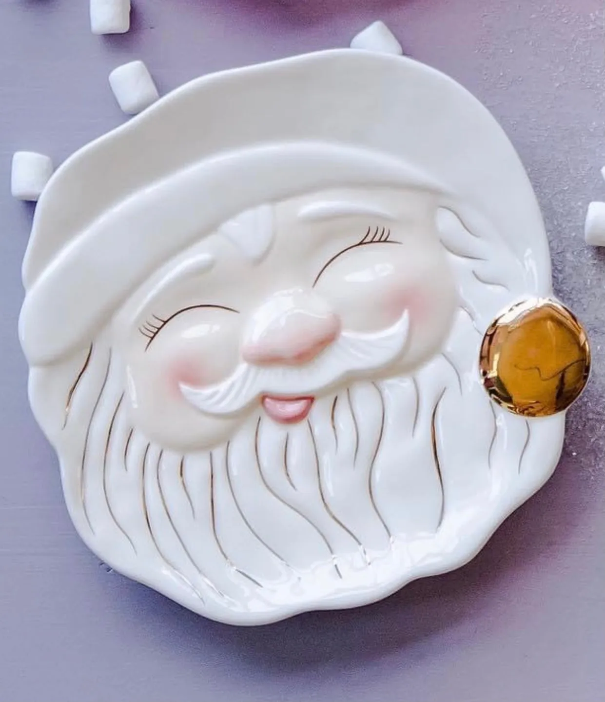 Glitterville Papa Noel Cookie Plates