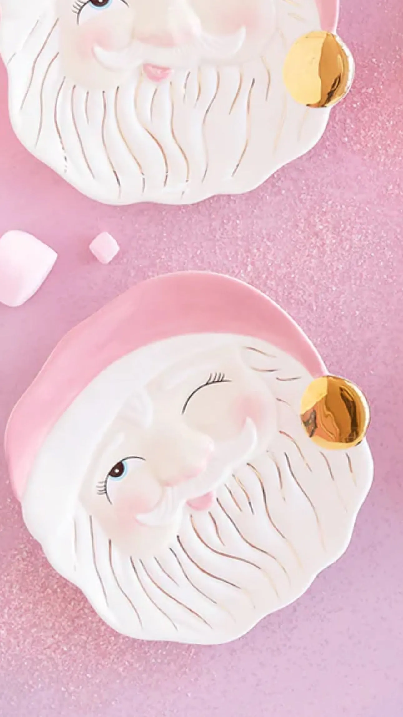 Glitterville Papa Noel Cookie Plates