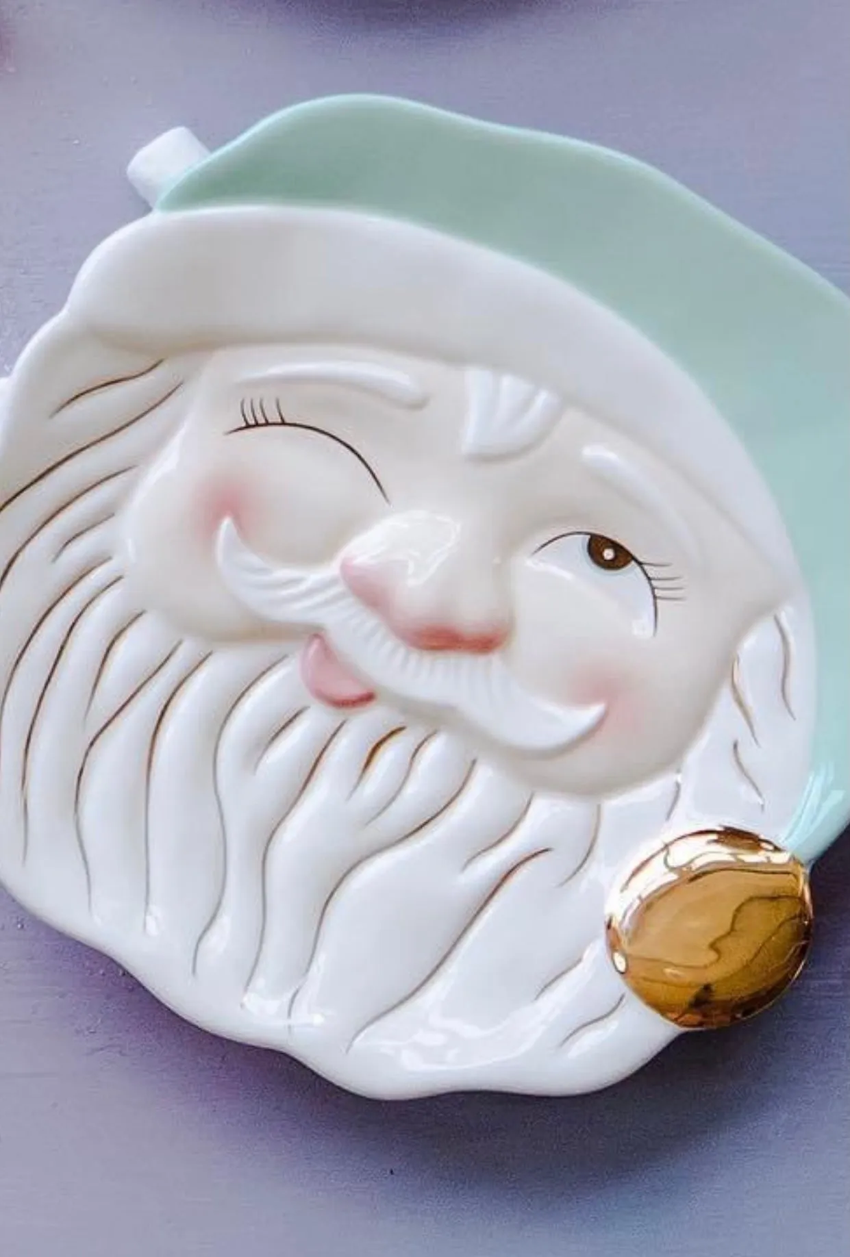 Glitterville Papa Noel Cookie Plates