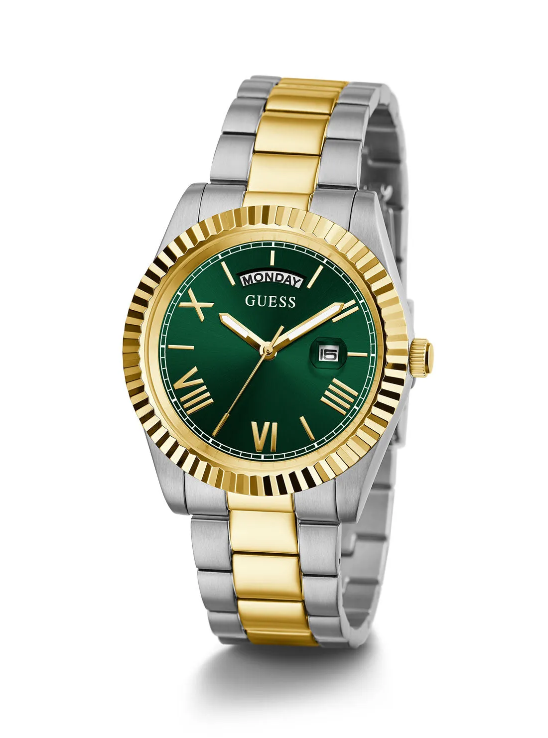 Gold Green Connoisseur Watch Guess