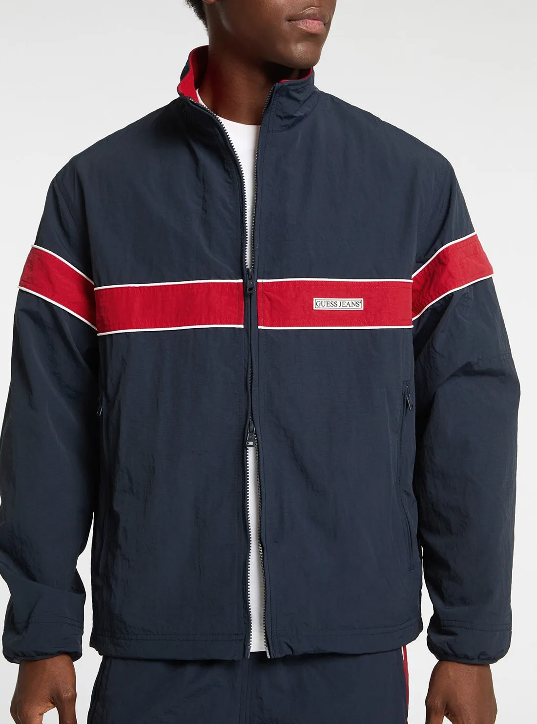 Guess Jeans Navy Windbreaker Jacket Guess