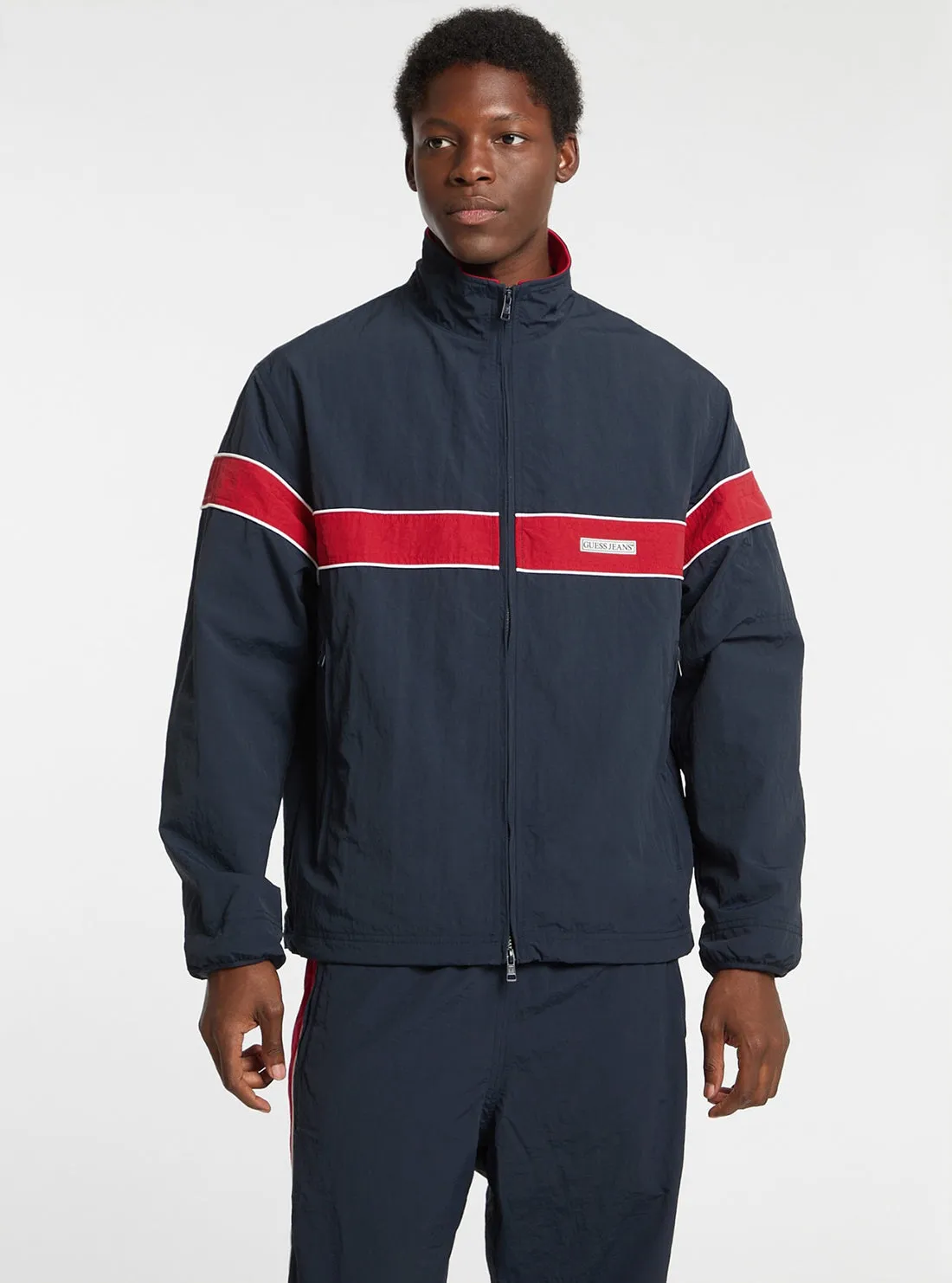 Guess Jeans Navy Windbreaker Jacket Guess