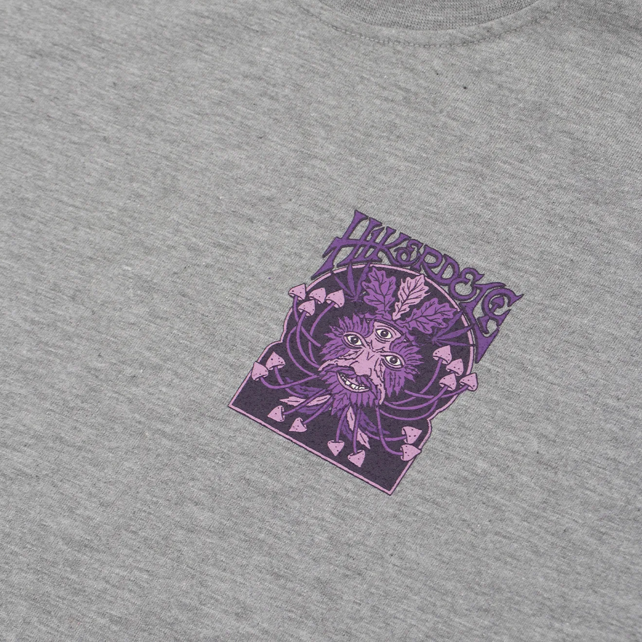 Hikerdelic Green Man SS T-Shirt - Grey Marl