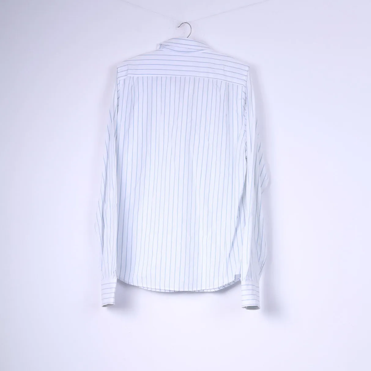 Hollister California Mens XL Casual Shirt Striped White Long Sleeve Cotton Top