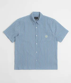 HUF Apollo Striped Short Sleeve Shirt - Pool Blue