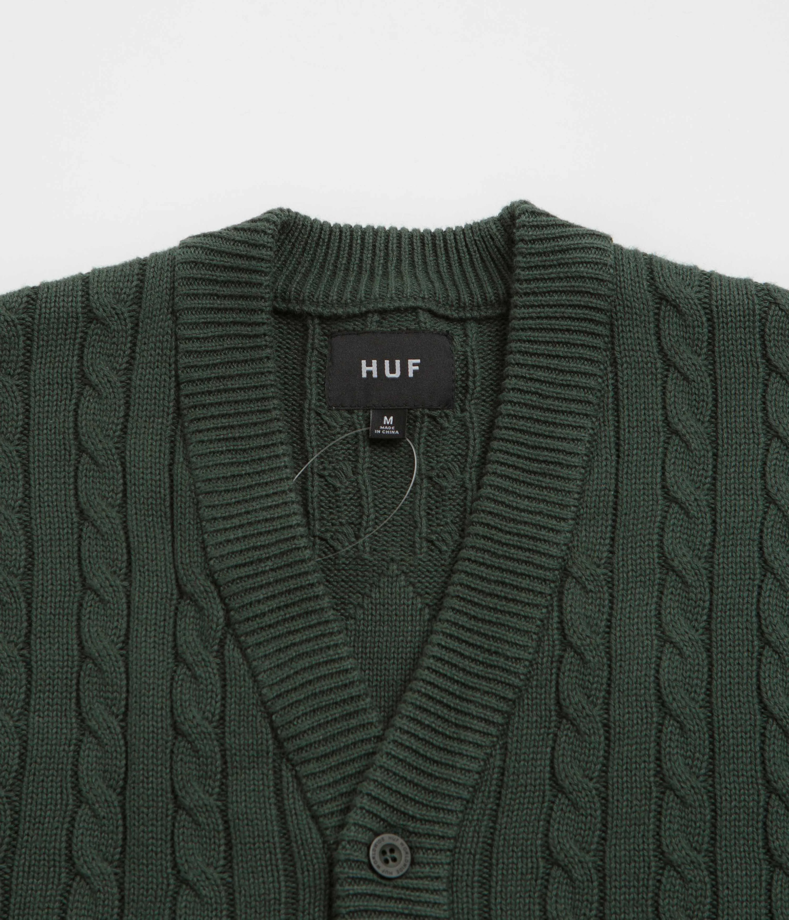 HUF TT Jacquard Cardigan - Hunter Green