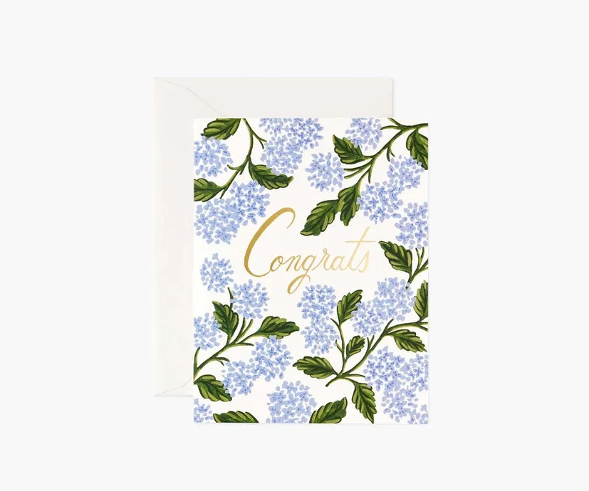 Hydrangea Congrats Greeting Card