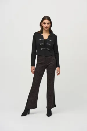 Joseph Ribkoff - Heavy Knit Cropped Military Jacket - 244127 - Black 1 x 10 left