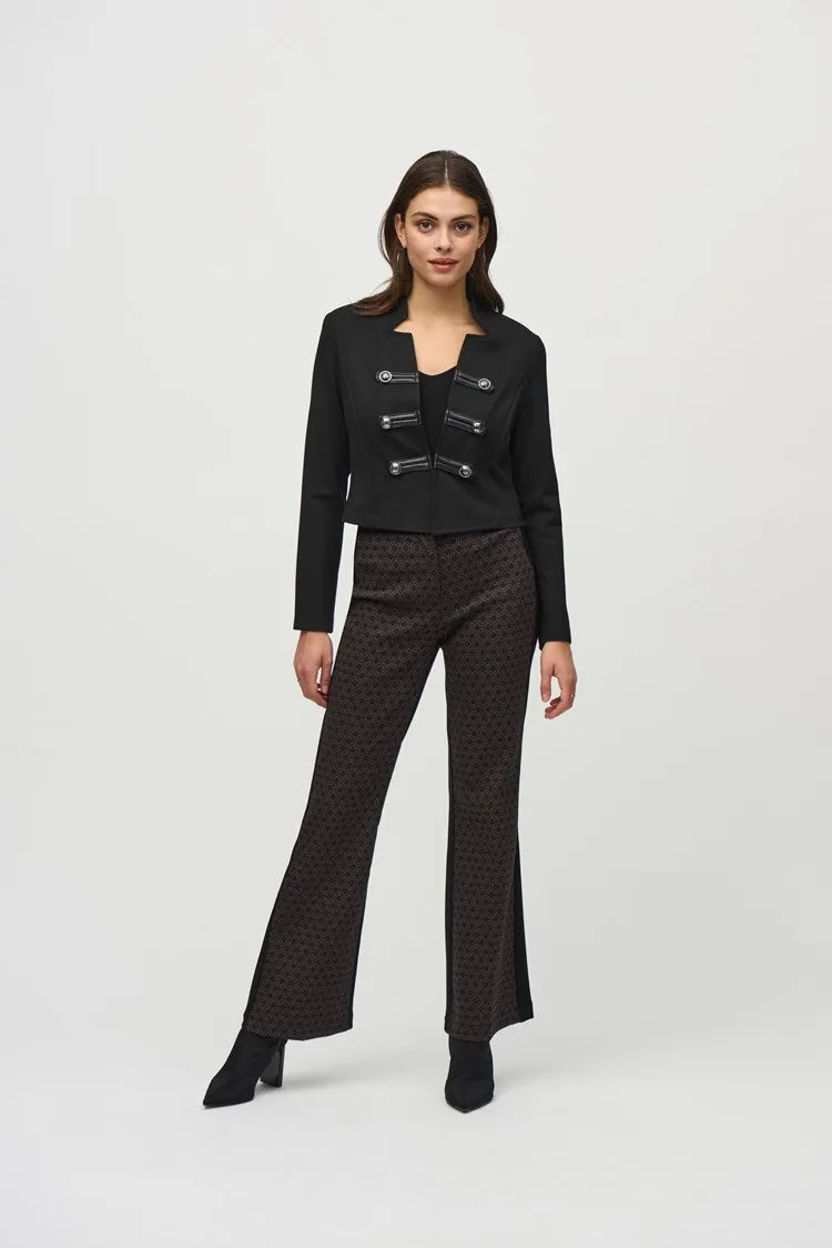 Joseph Ribkoff - Heavy Knit Cropped Military Jacket - 244127 - Black 1 x 10 left
