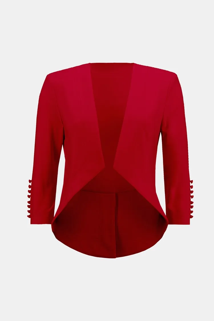 Joseph Ribkoff - Tuxedo Jacket - 161140 - Red.