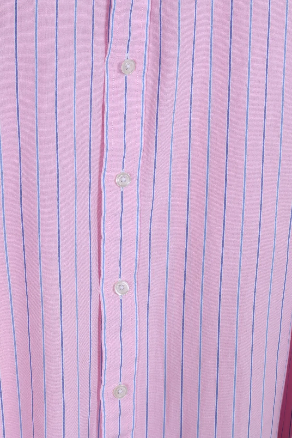 Joseph Turner Mens  34 16.5 XL Casual Shirt Pink Striped Cotton Long Sleeve