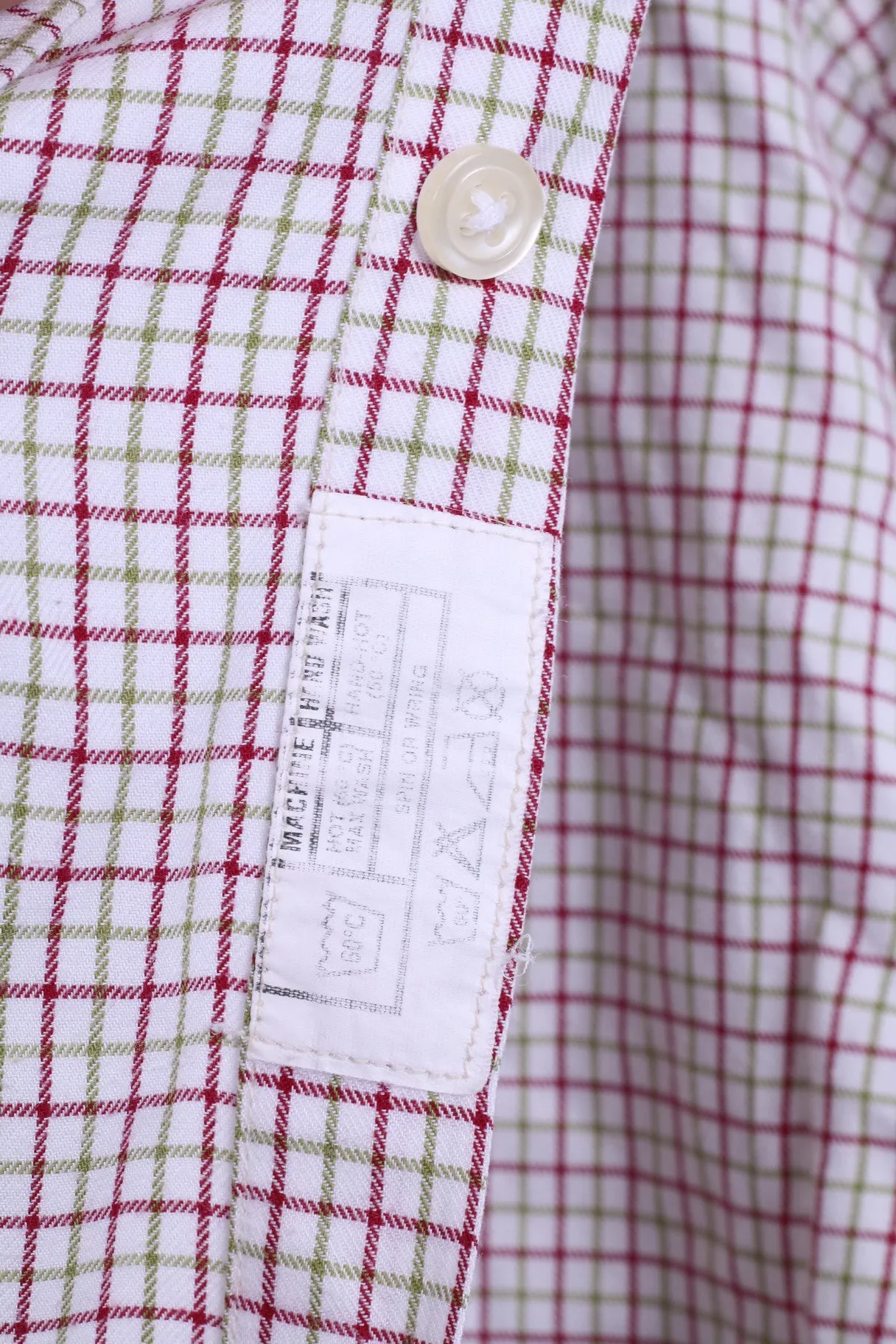Joseph Turner Mens 34R Casual Shirt Button Down Collar 16,5 Check Cotton