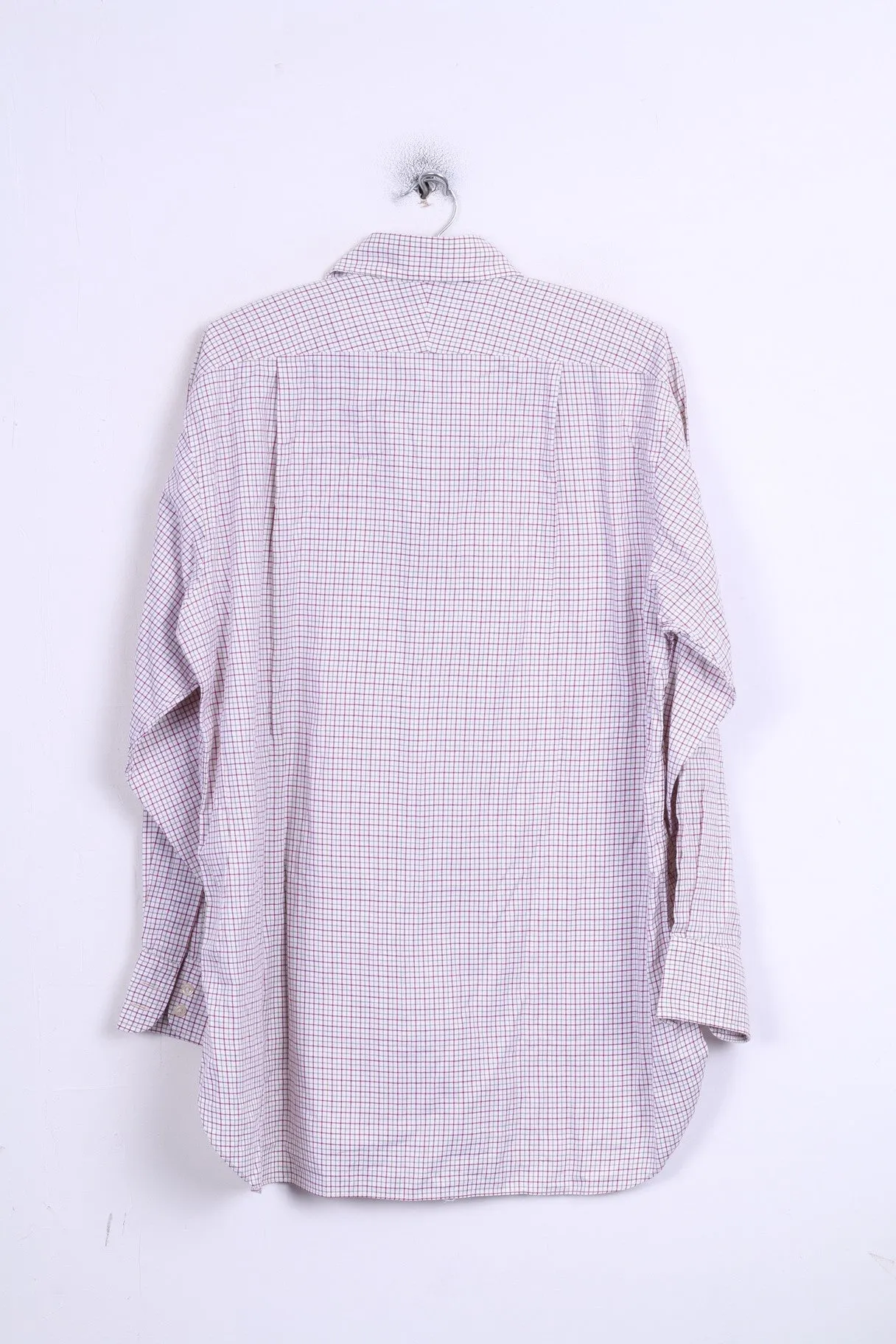 Joseph Turner Mens 34R Casual Shirt Button Down Collar 16,5 Check Cotton
