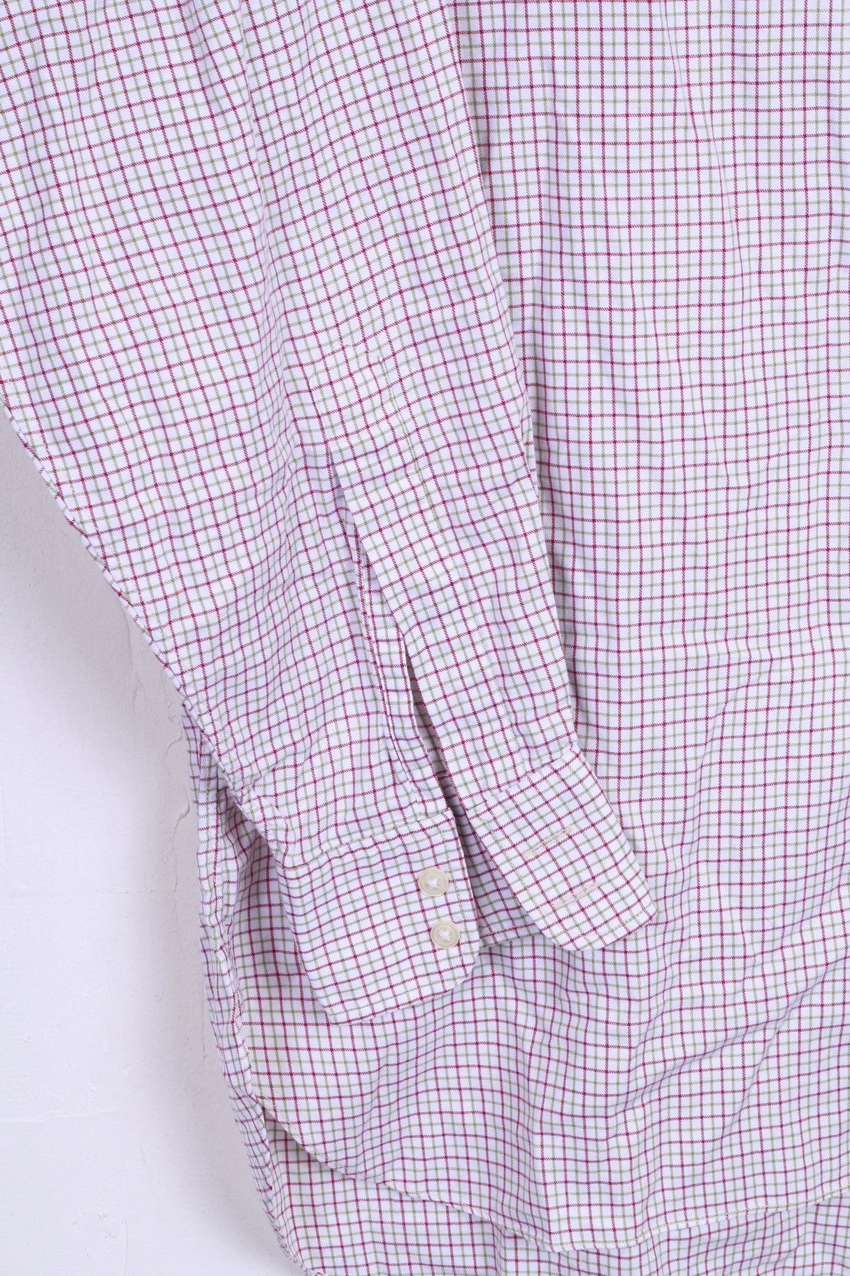 Joseph Turner Mens 34R Casual Shirt Button Down Collar 16,5 Check Cotton