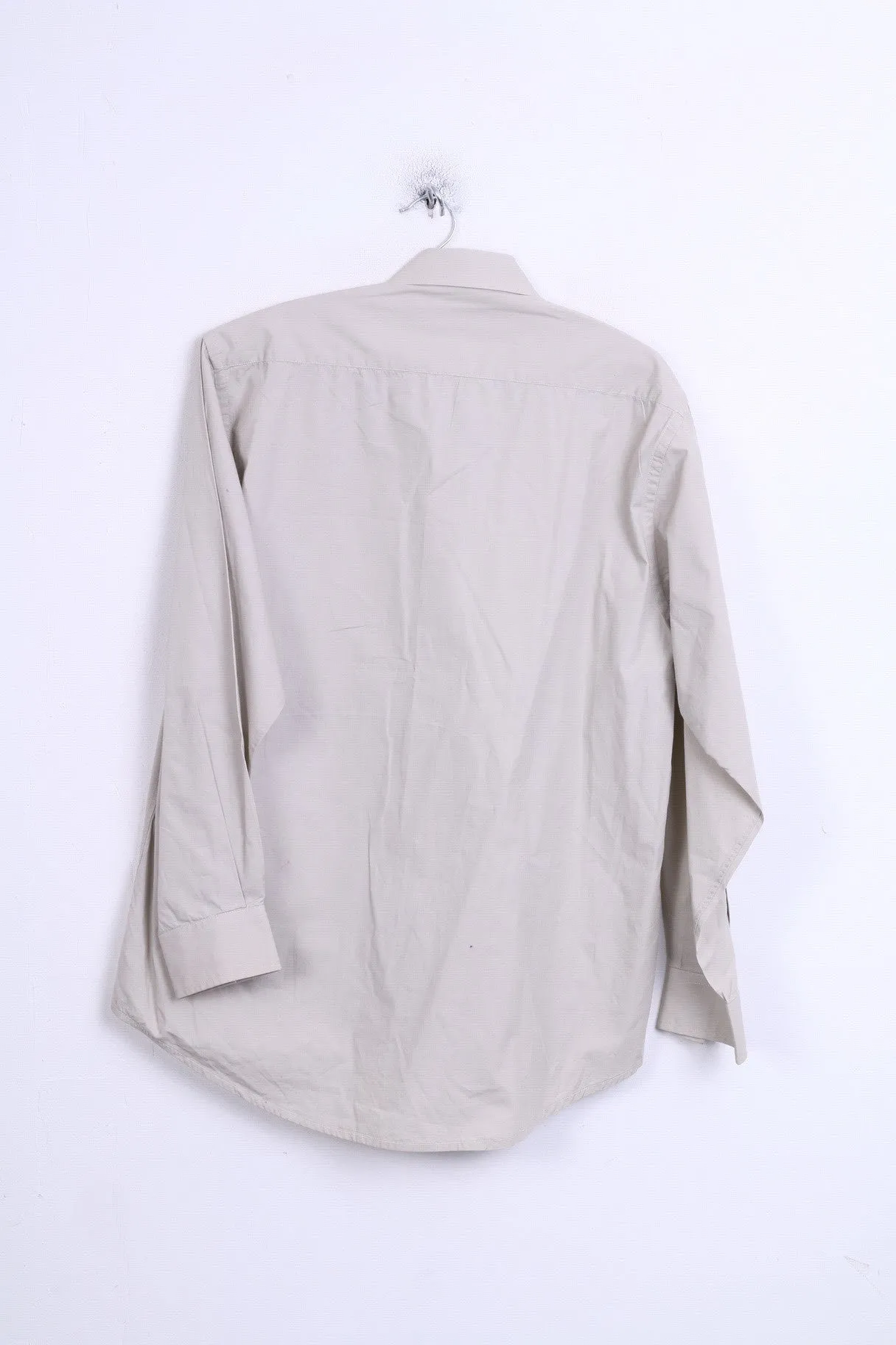 KANGOL Mens M Casual Shirt Light Grey Cotton Standard Collar
