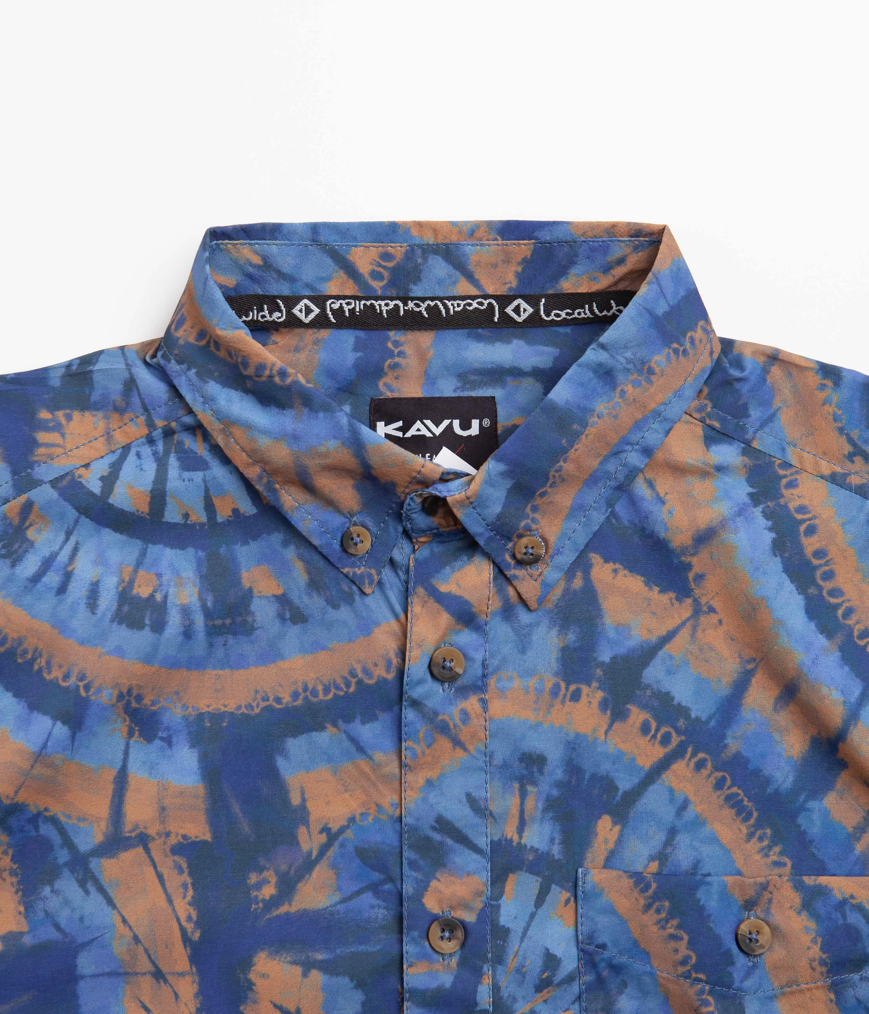 Kavu River Wrangler Short Sleeve Shirt - Circle Tie Dye