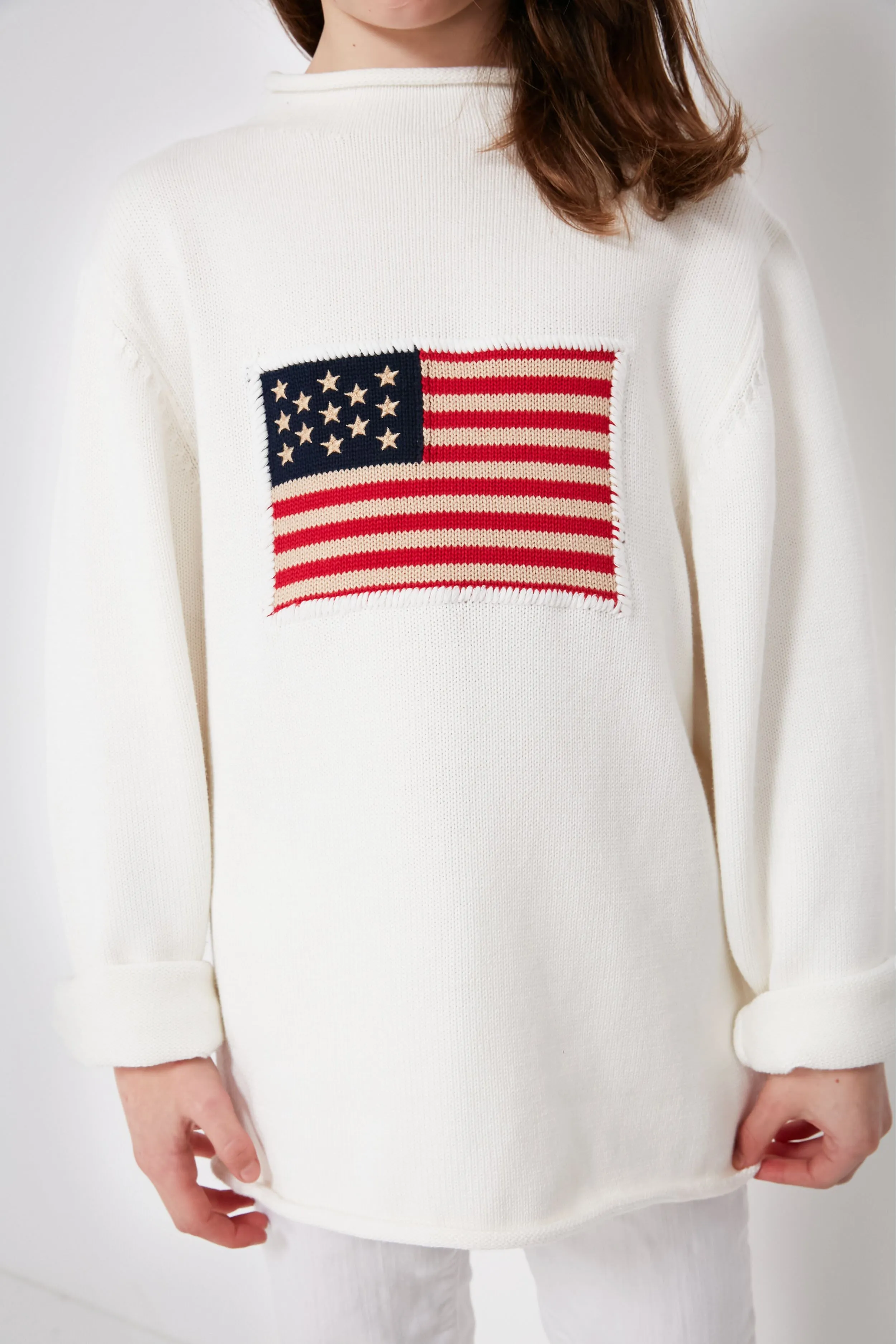 Kid's Ivory Americana Sweater