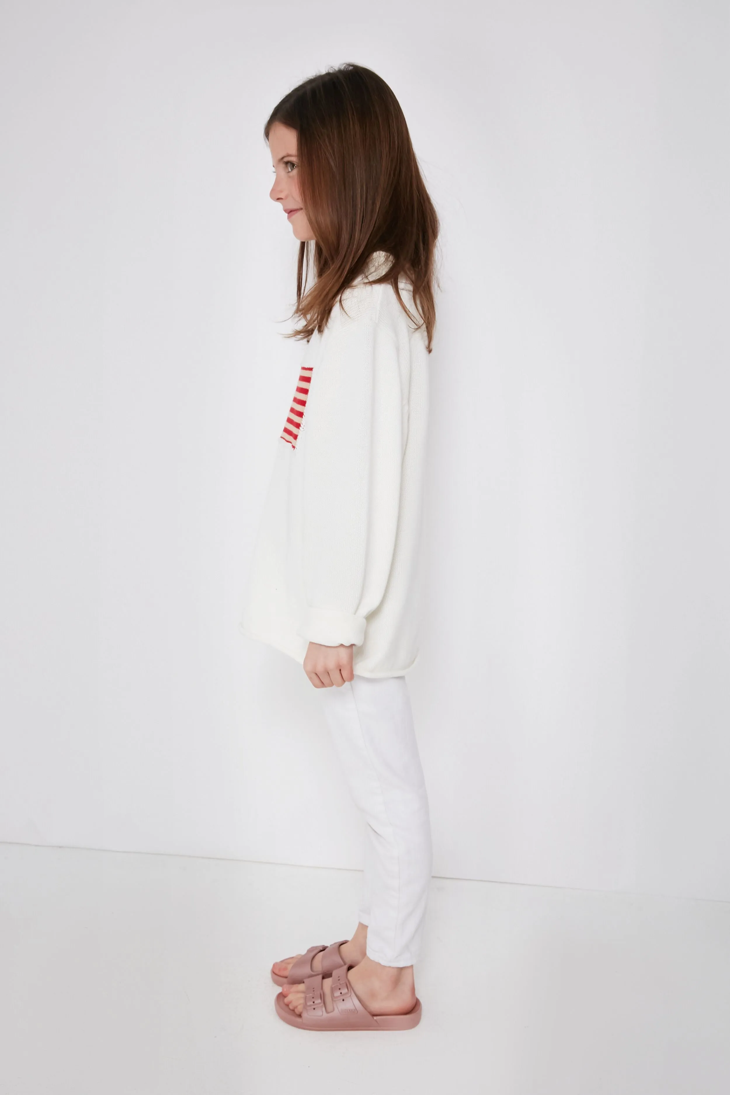 Kid's Ivory Americana Sweater